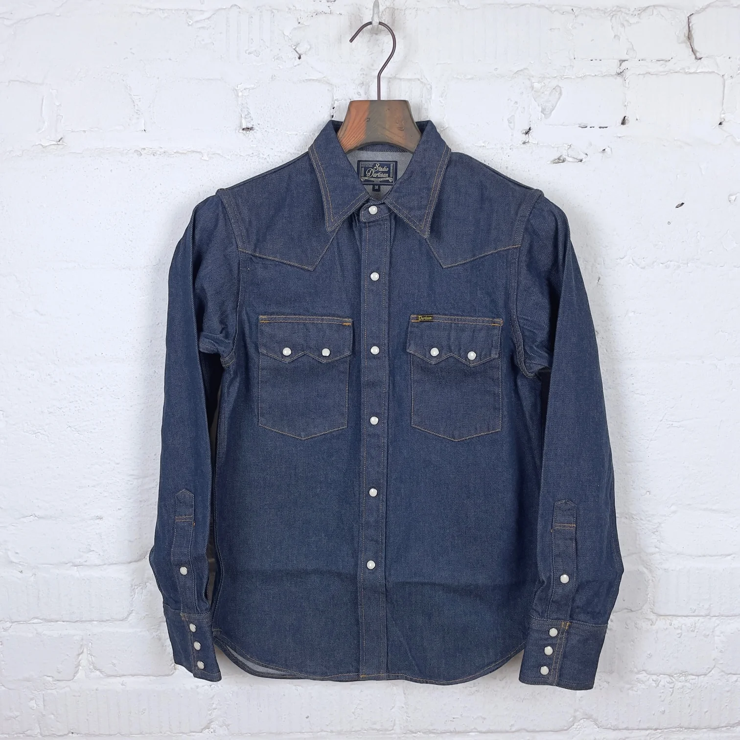 studio d'artisan | d5701 natural indigo denim western shirt