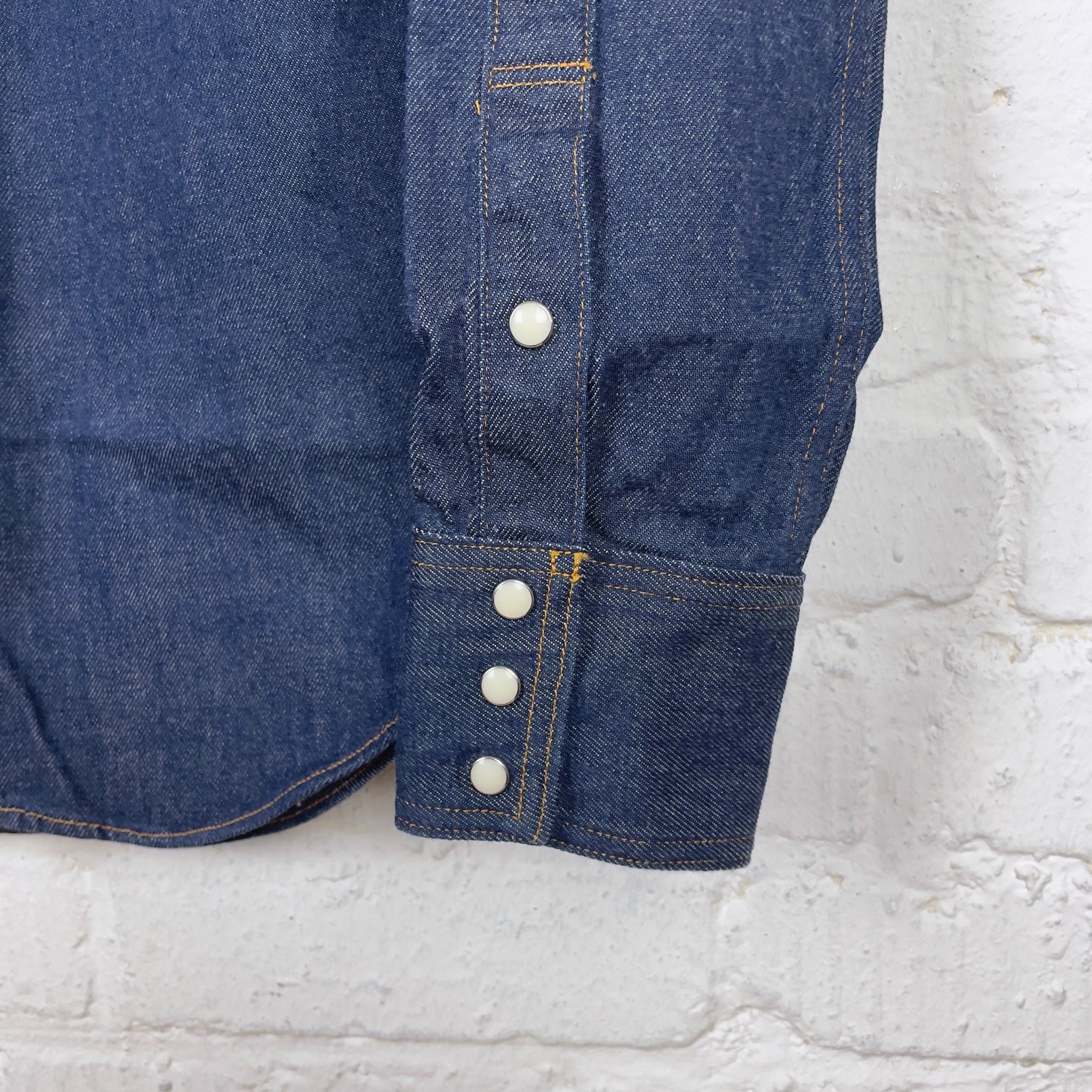 studio d'artisan | d5701 natural indigo denim western shirt - Image 4