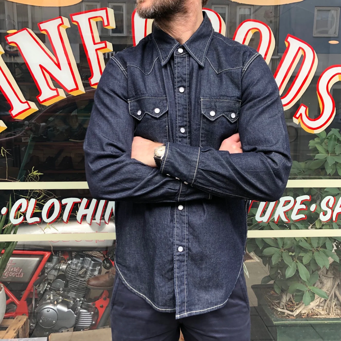 tcb | dude ranchman shirt 8.5oz denim - Image 3