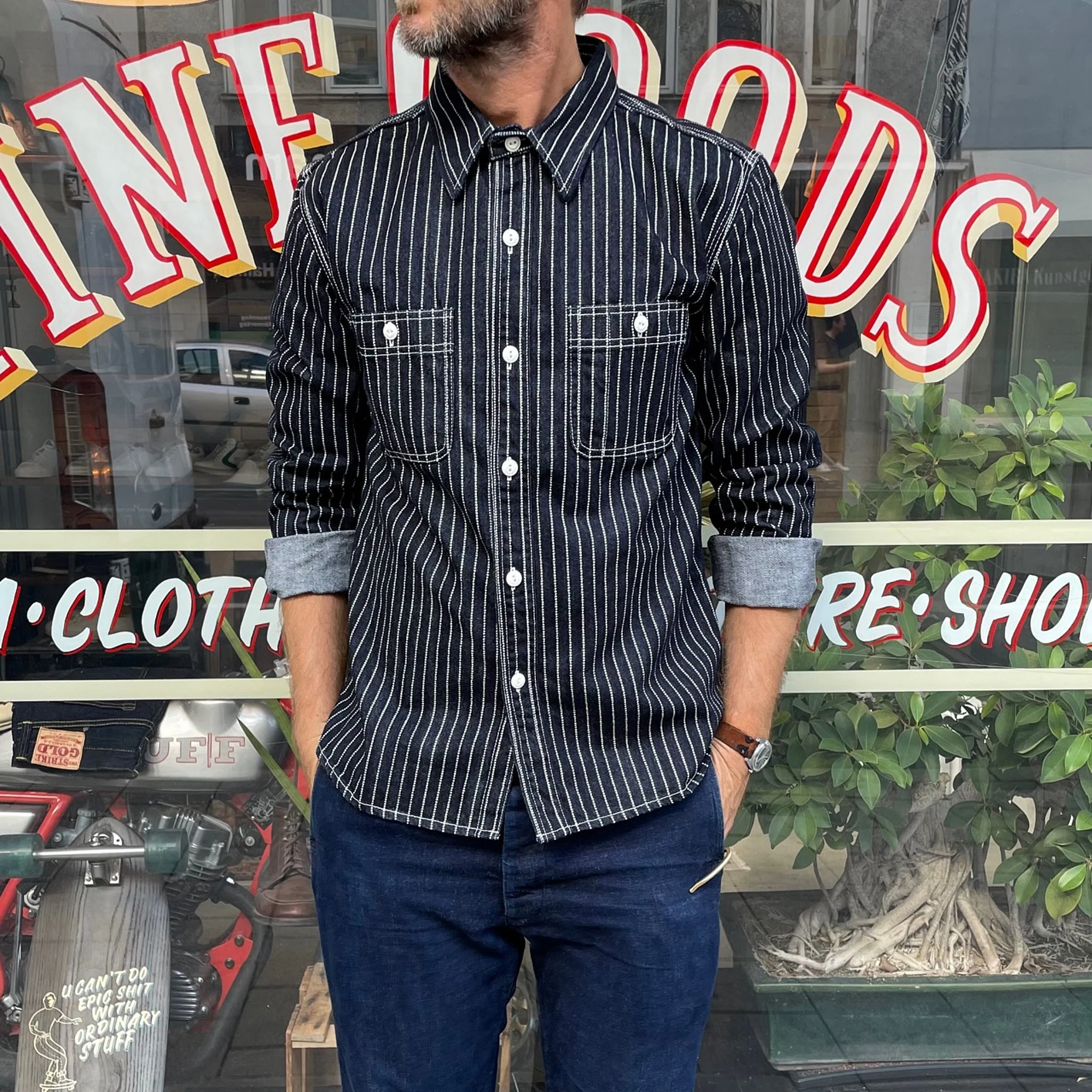 the flat head | fn-sdk-702l 10oz wabash work shirt - Image 2