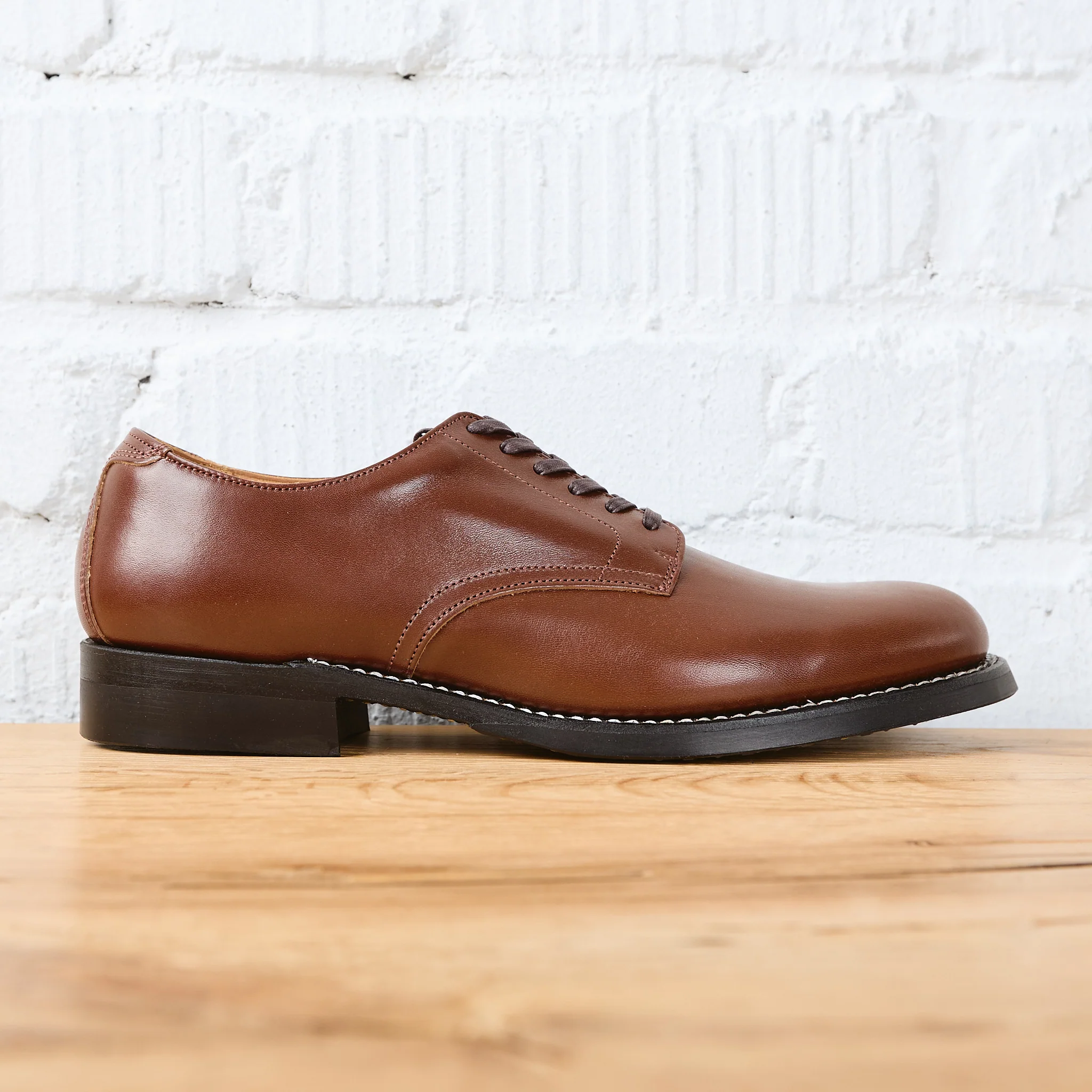 the flat head | fn-fb-102 horsehide serviceman shoes – brown