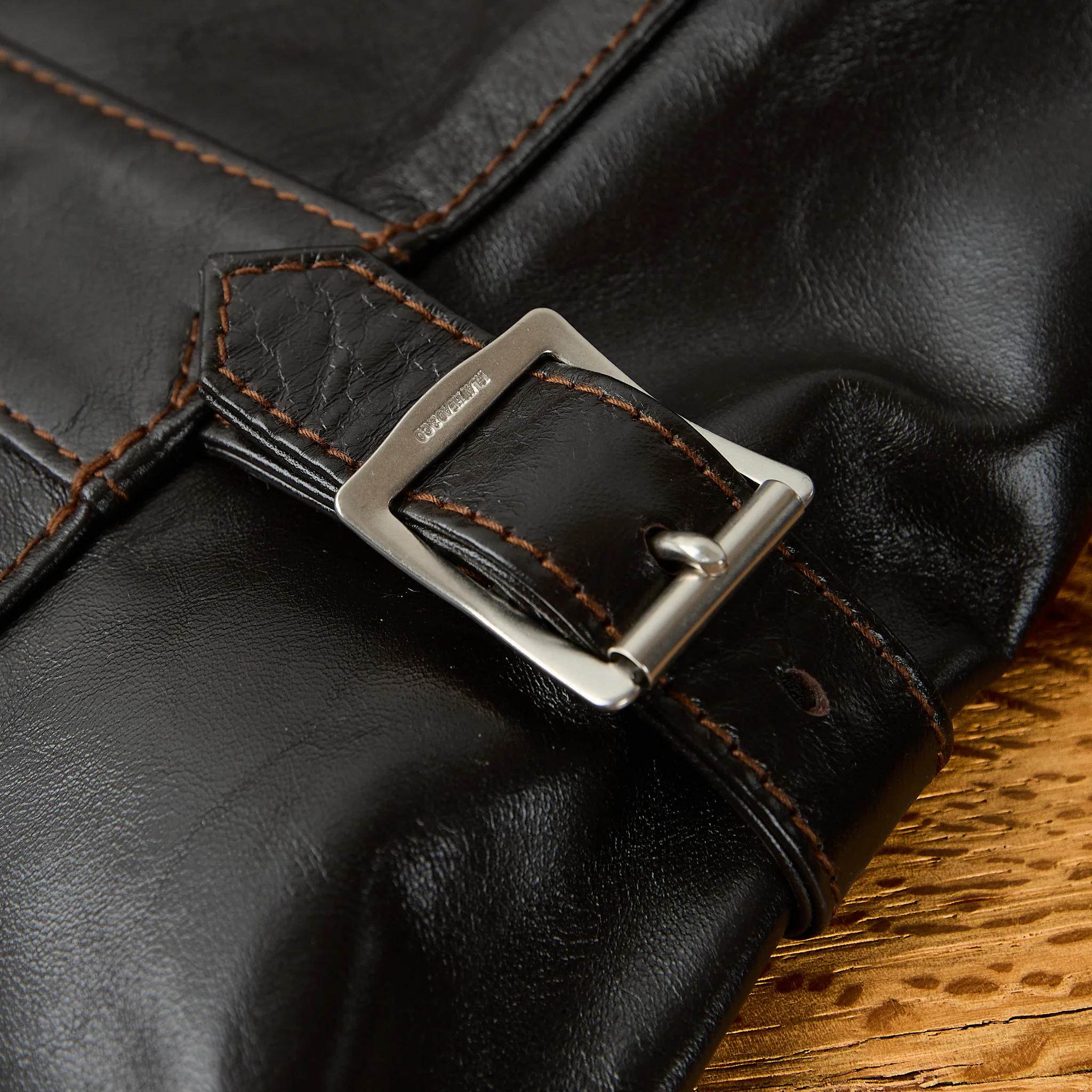 the flat head | fn-lj-hs005 horsehide single rider's jacket - brown - Image 7