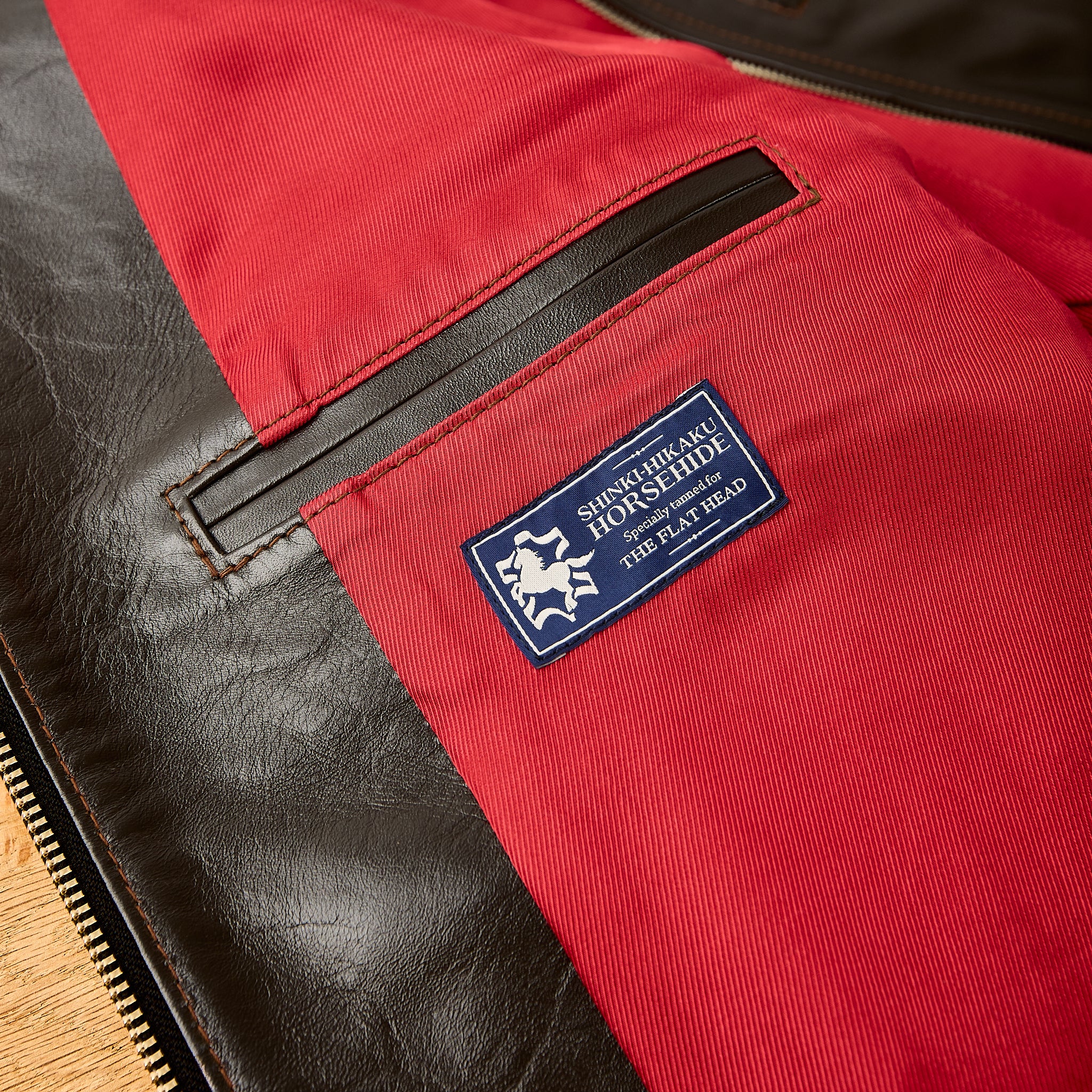 the flat head | fn-lj-hs005 horsehide single rider's jacket - brown - Image 8