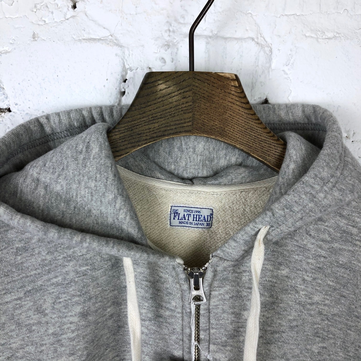 the flat head | fn-mszp-001 sweat parka full zip grey - Image 4