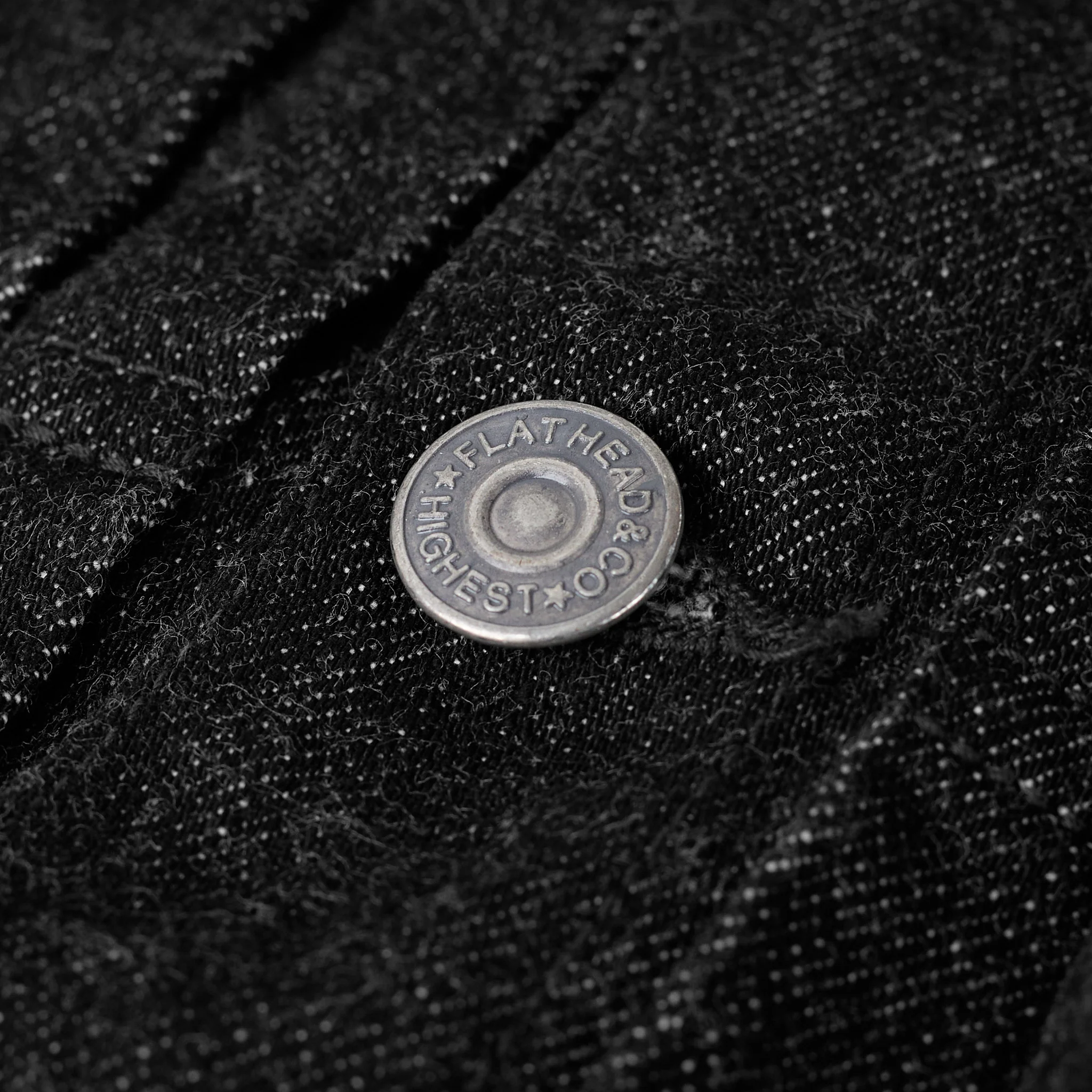 the flat head | fn-oj-db001 12.5oz black denim 40's jacket - Image 4