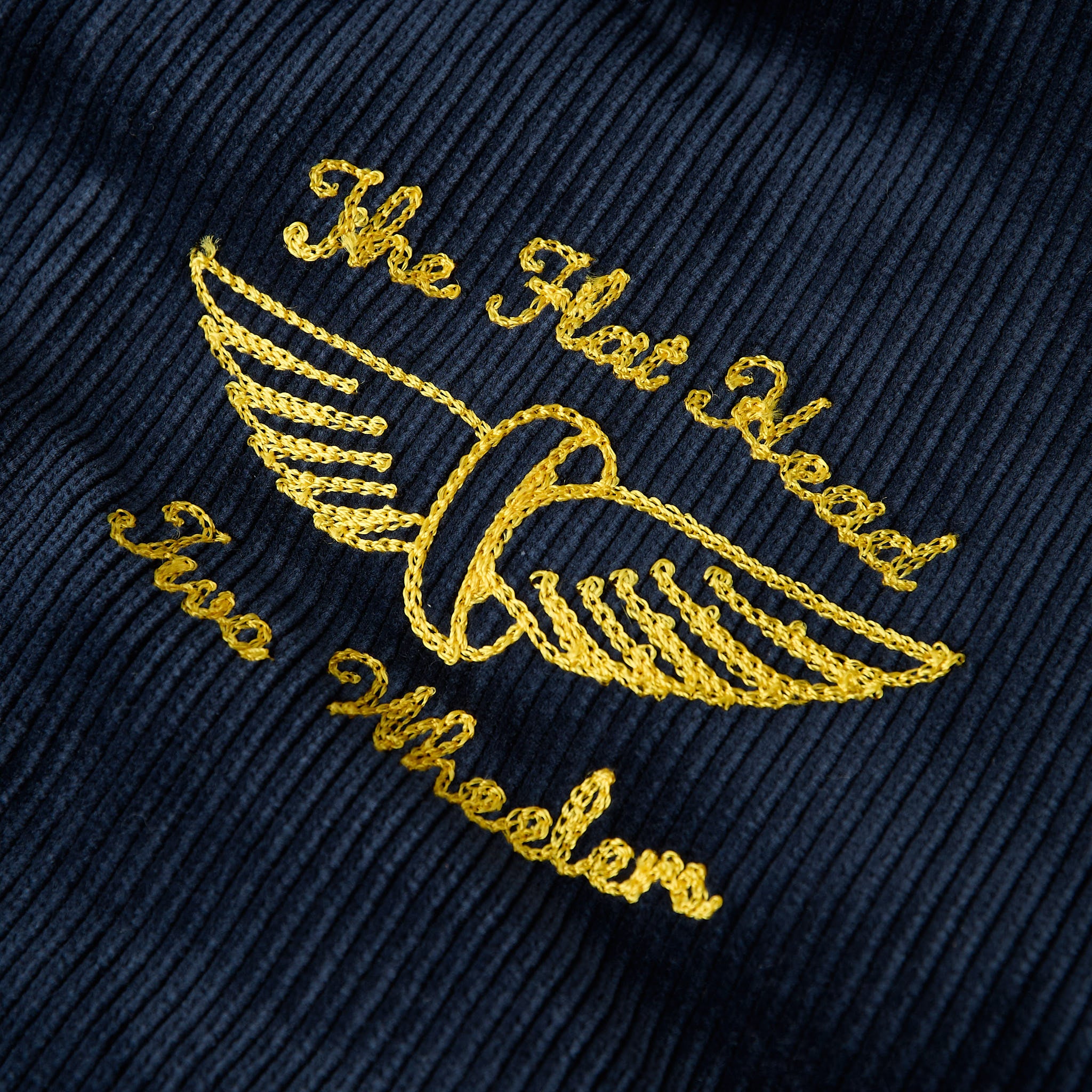 the flat head | fn-oj-v003 corduroy varsity jacket - navy - Image 4