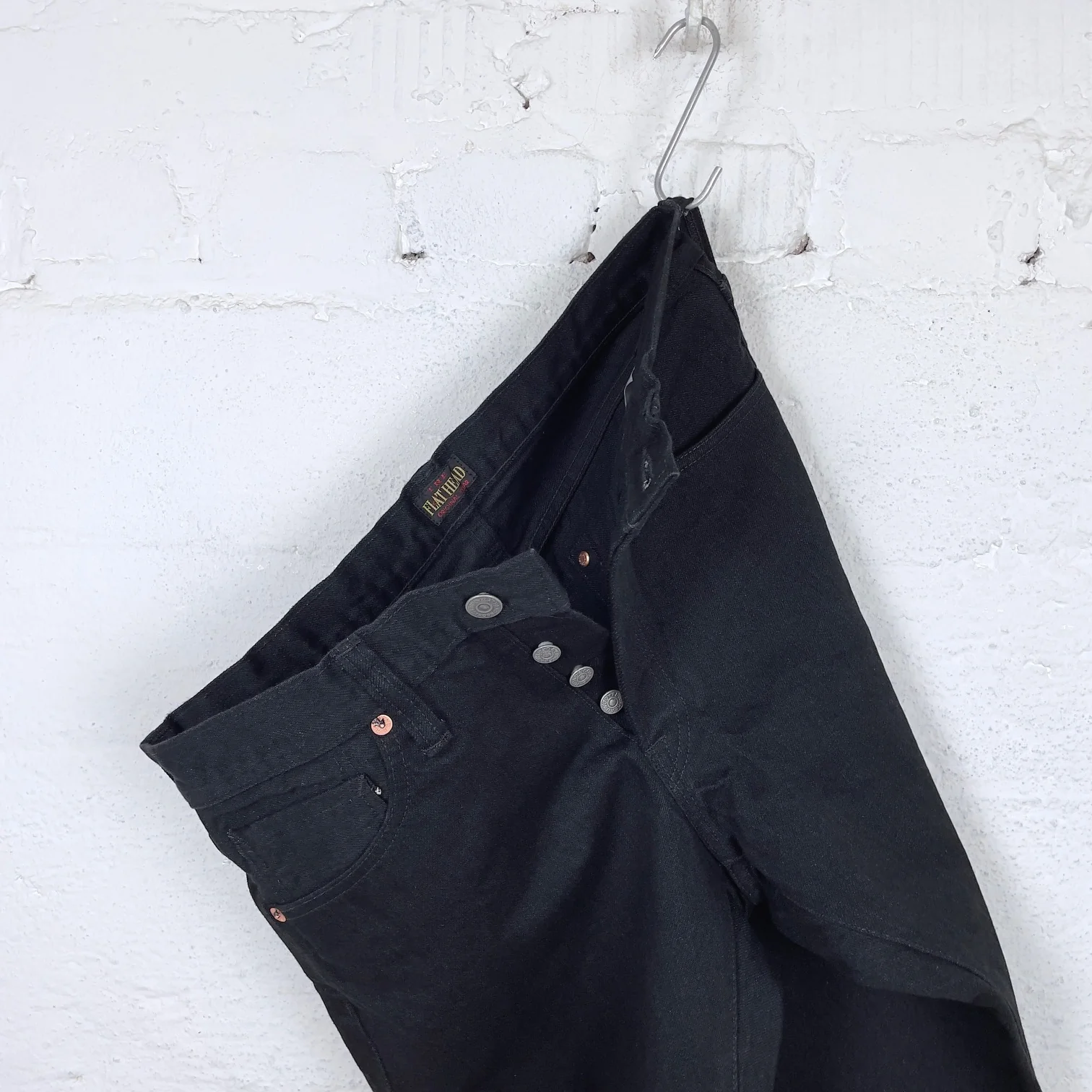 the flat head | fn-pa-db002 black tapered straight pants - Image 7
