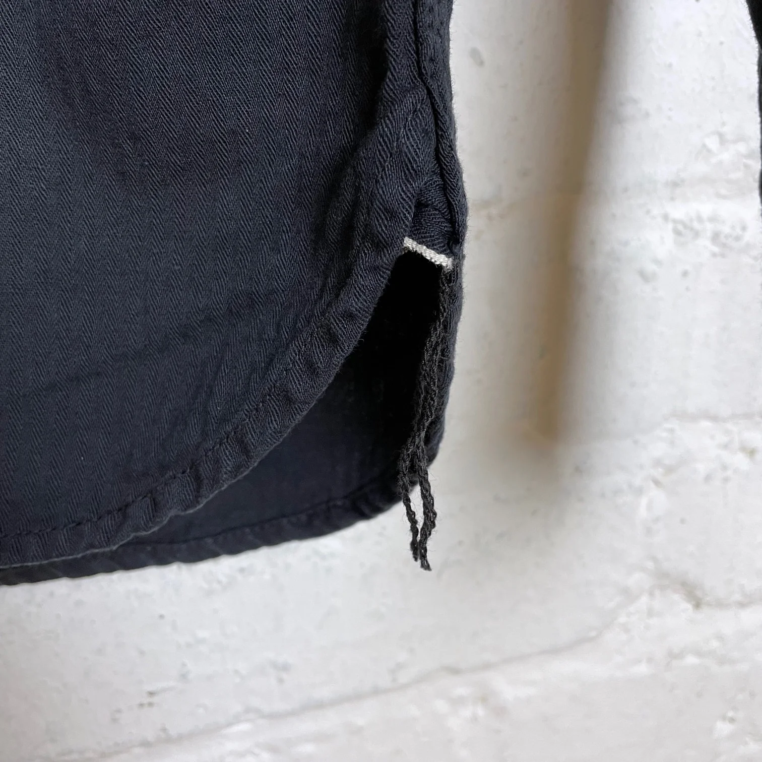 the flat head | fn-sck-004l herringbone work shirt black - Image 6