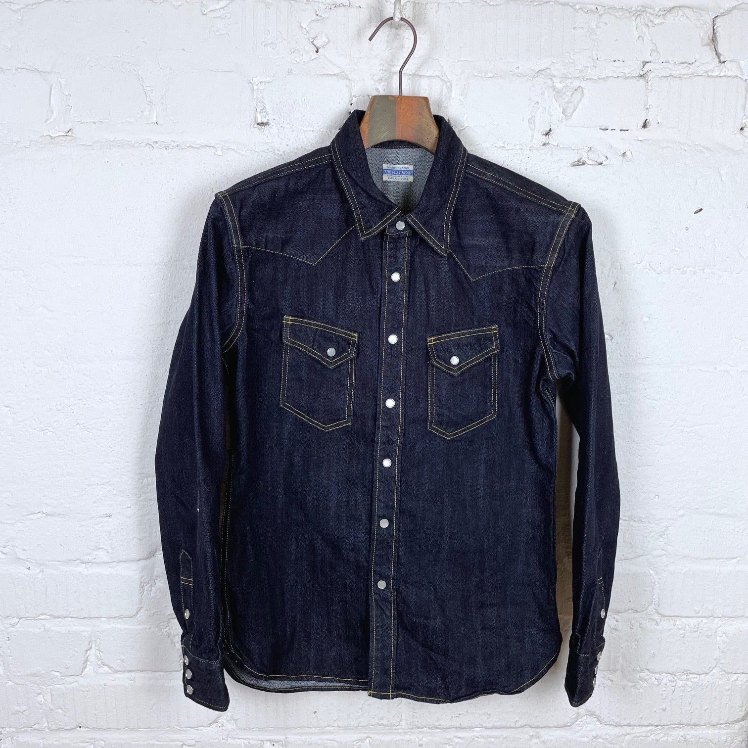 the flat head | fn-sdw-001l 10oz denim western shirt