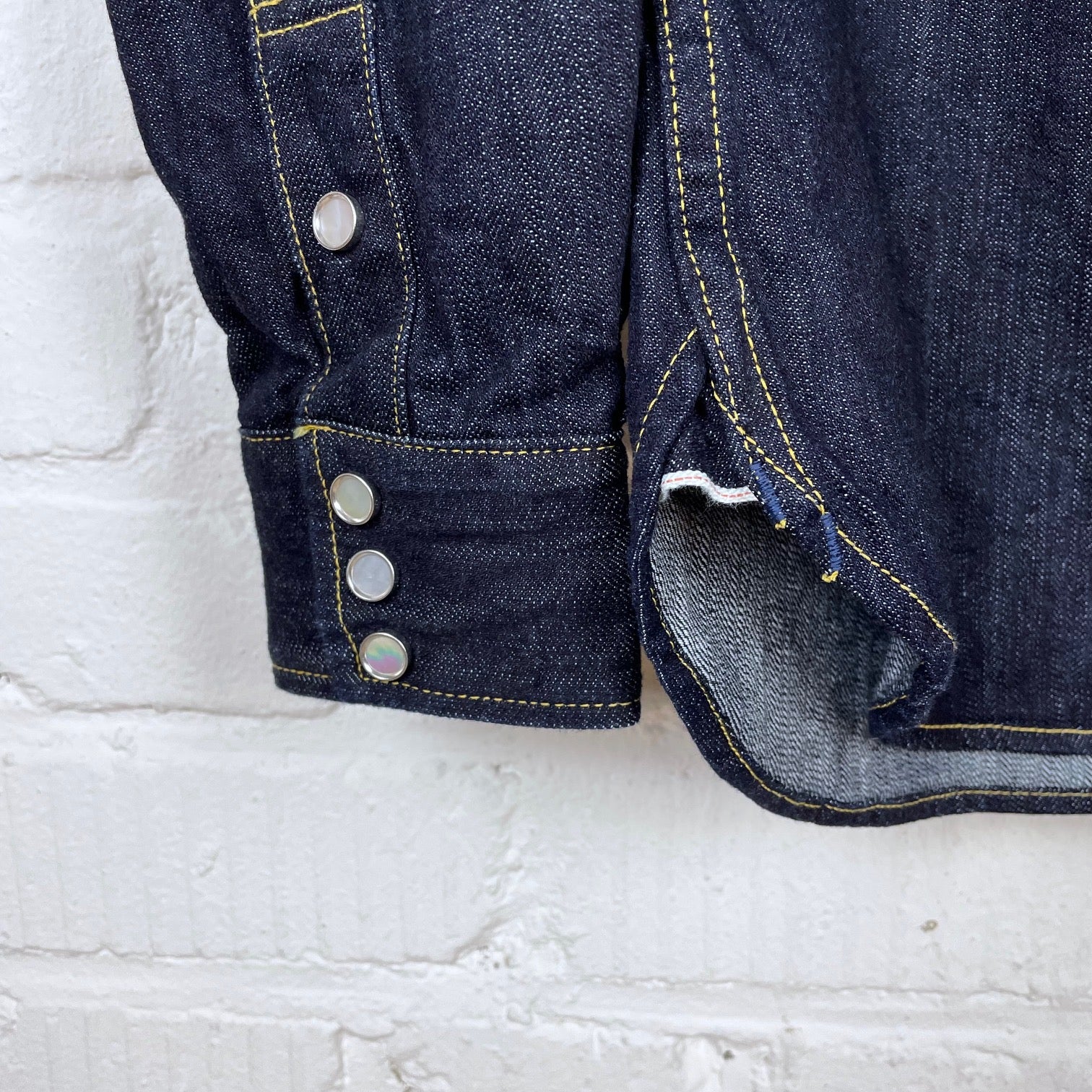 the flat head | fn-sdw-001l 10oz denim western shirt - Image 5