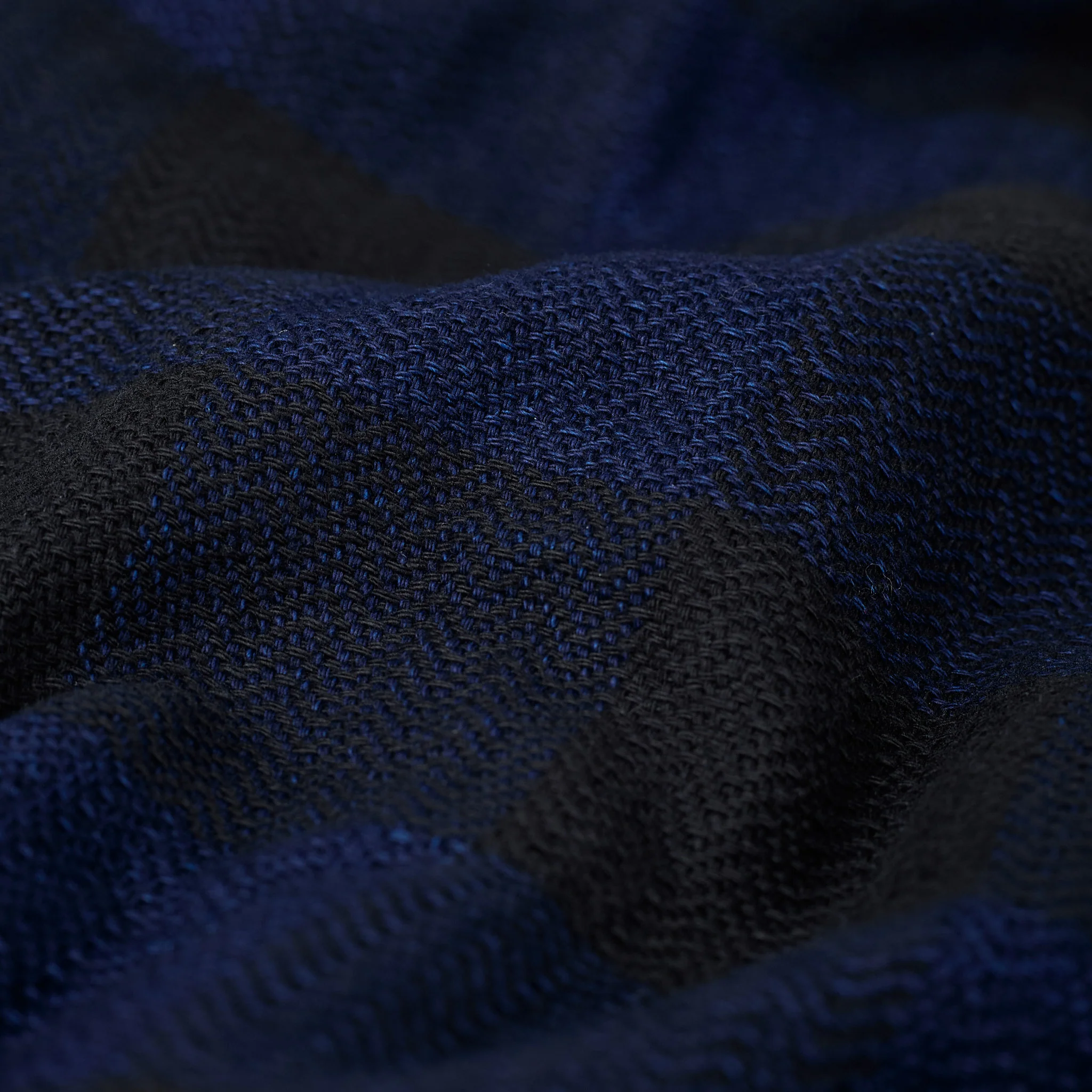 the flat head | fn-snr-101lsp indigo block check flannel work shirt - Image 5