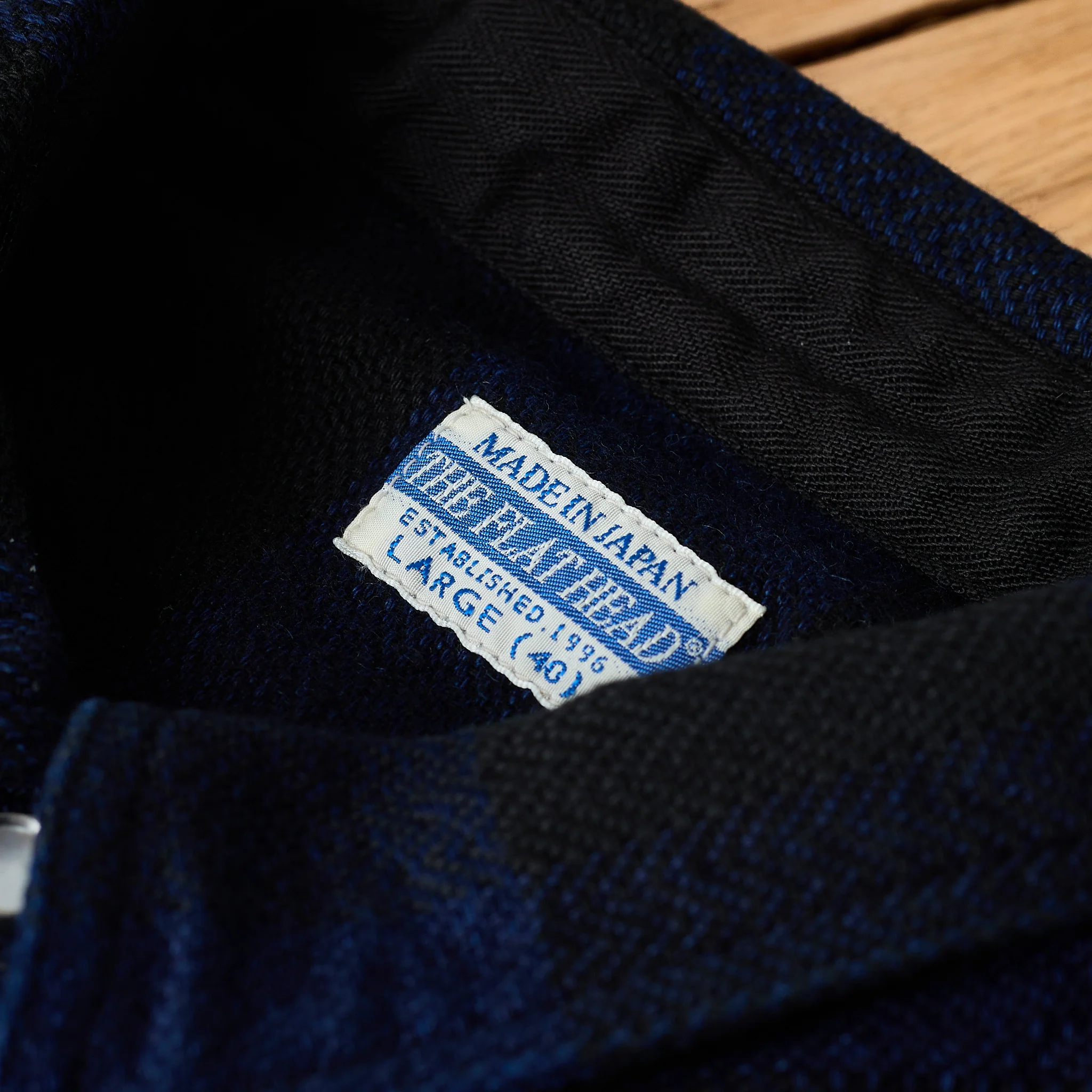 the flat head | fn-snw-101lsp indigo block check flannel western shirt - Image 3