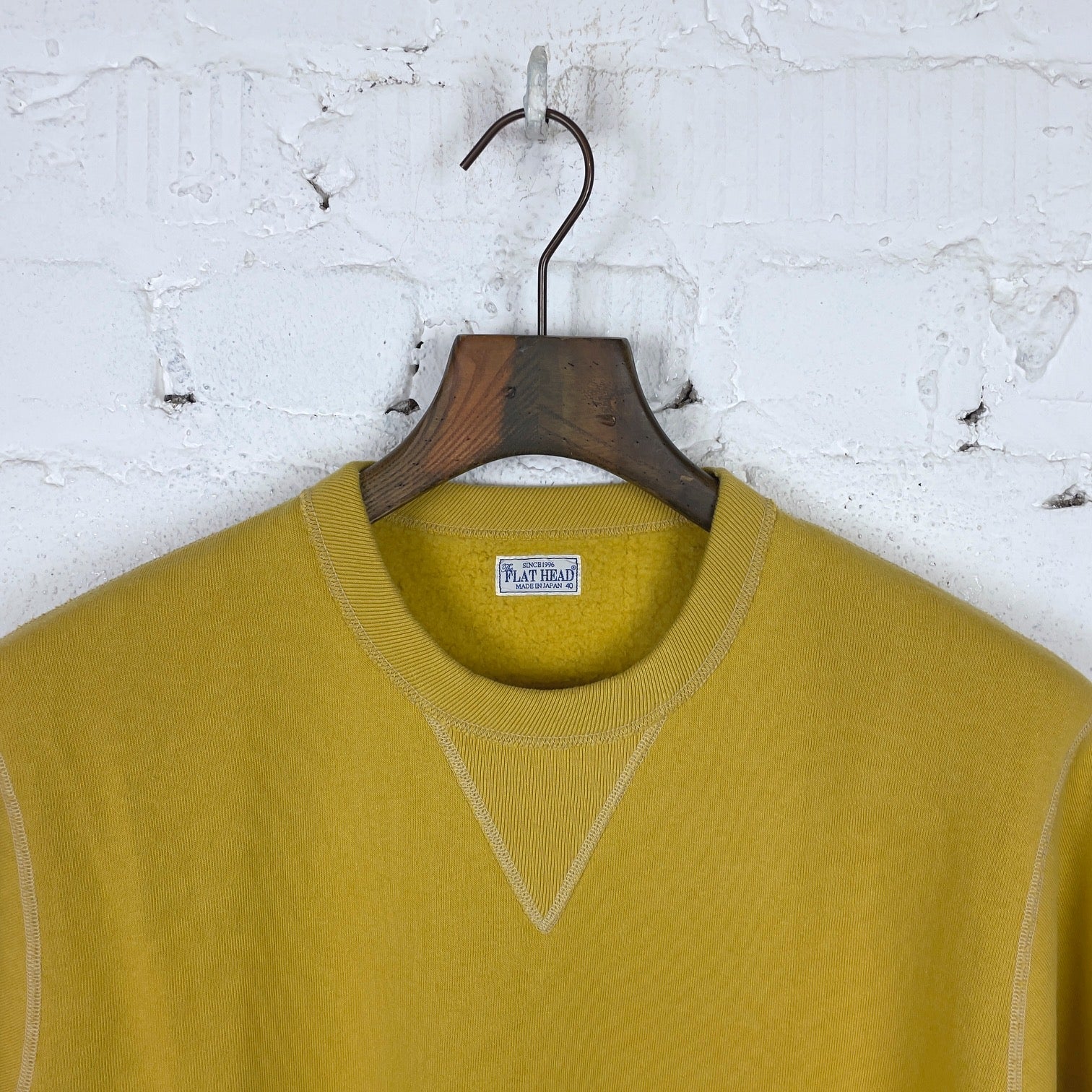 the flat head | fn-swc-211 crew neck sweatshirt - mustard - Image 2