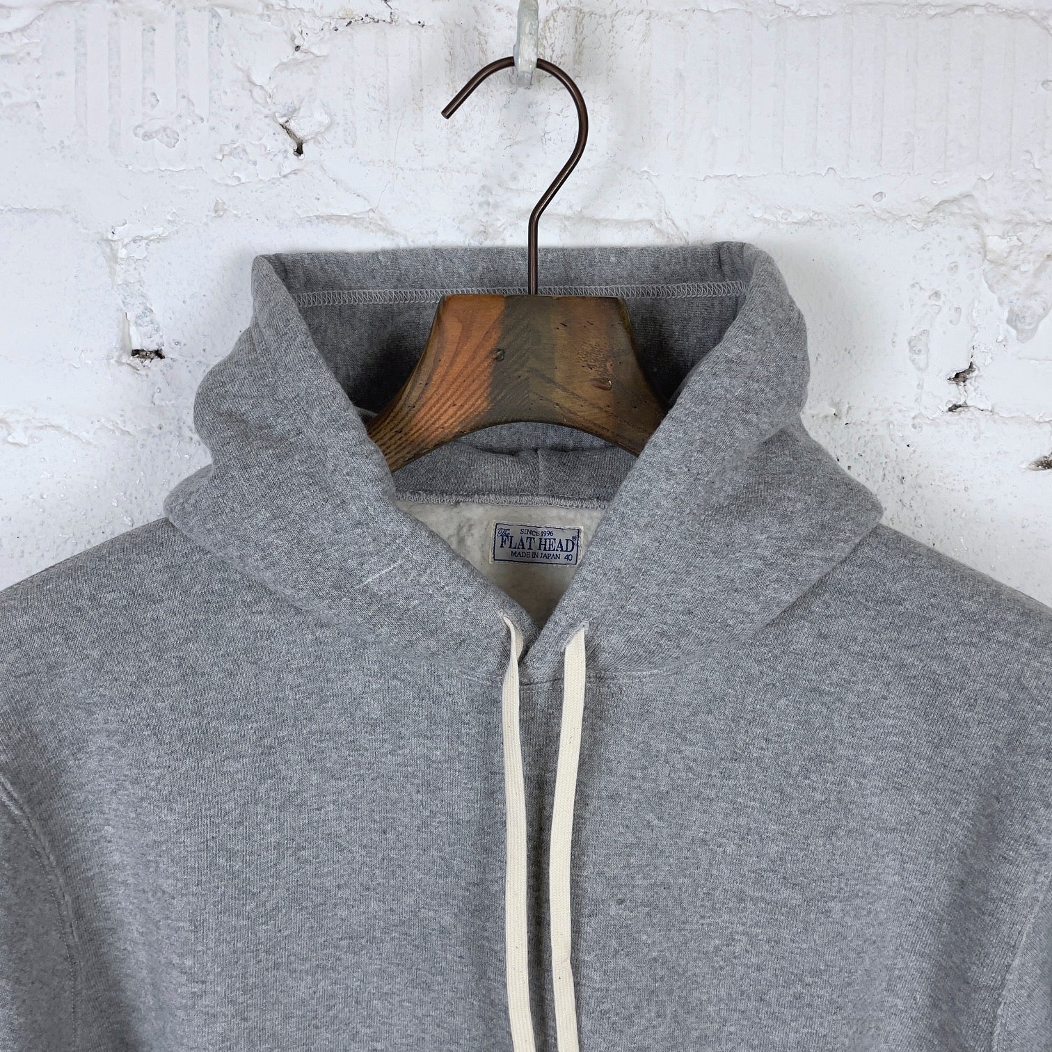 the flat head | fn-swp-211 - loopwheel hooded sweatshirt - grey - Image 2