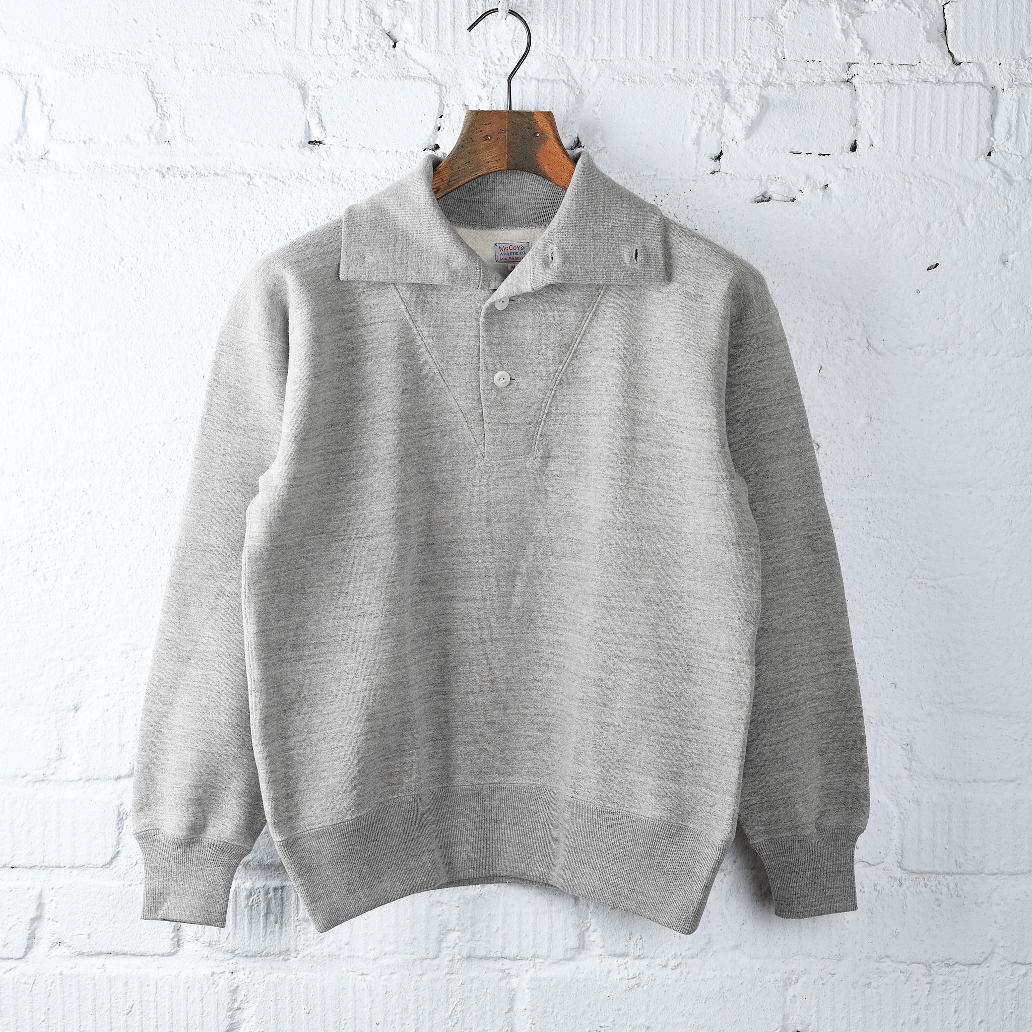 the real mccoy's | 10oz loopwheel cruiser sweatshirt - gray