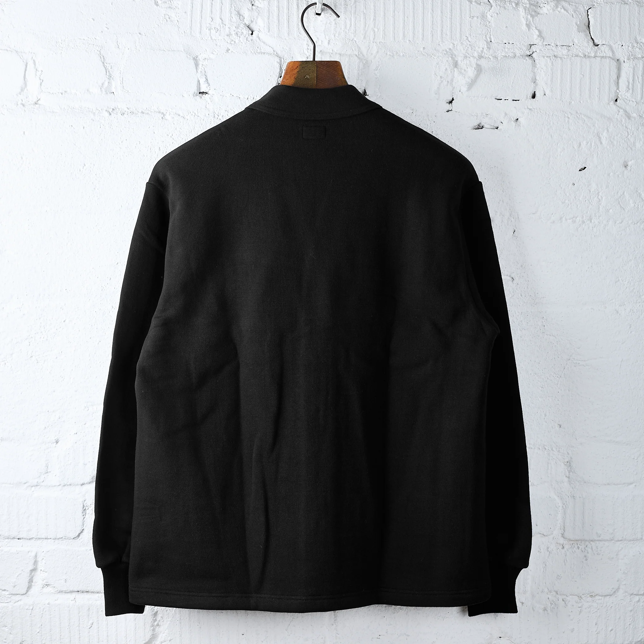 the real mccoy's | 10oz loopwheel sweatshirt cardigan - black - Image 2