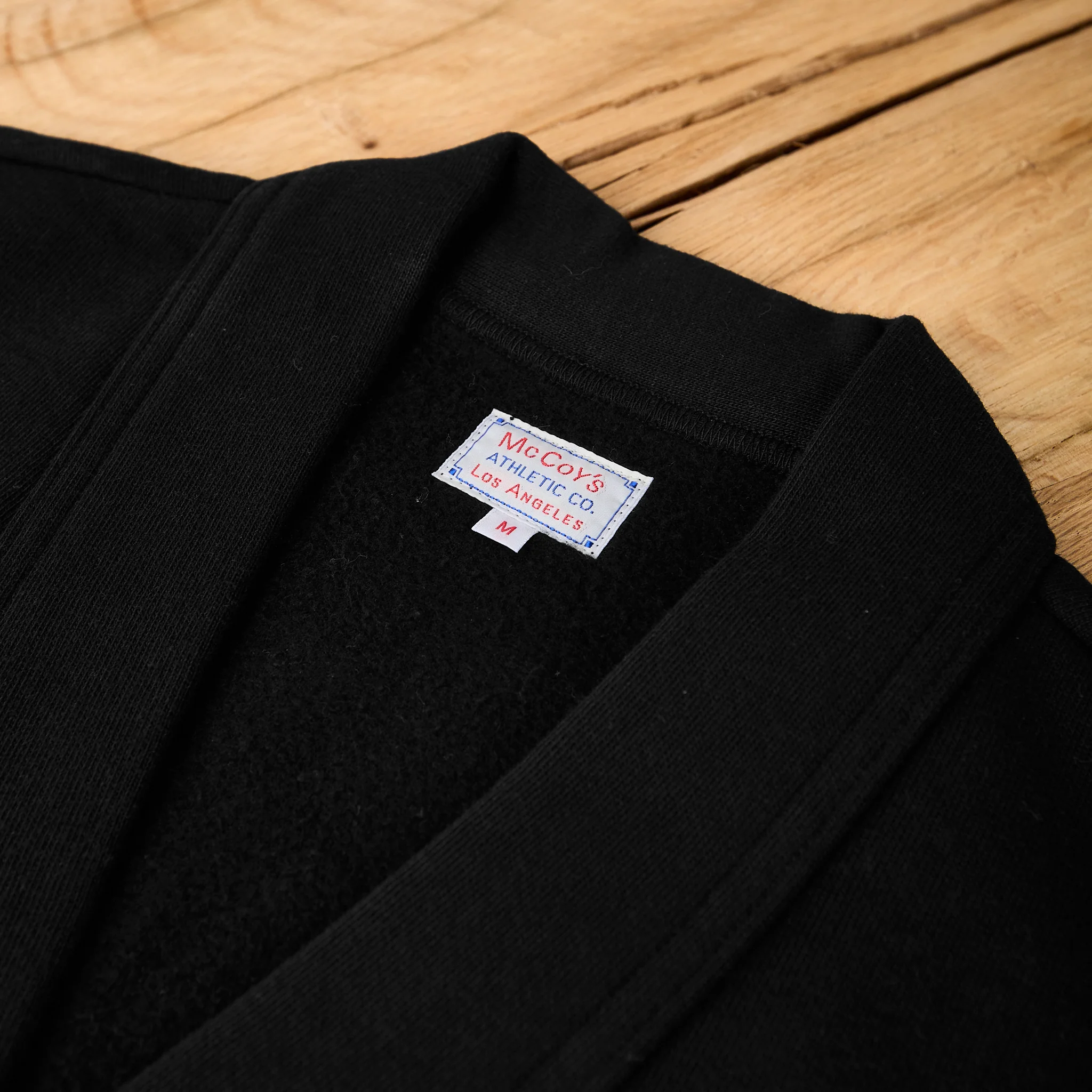 the real mccoy's | 10oz loopwheel sweatshirt cardigan - black - Image 3