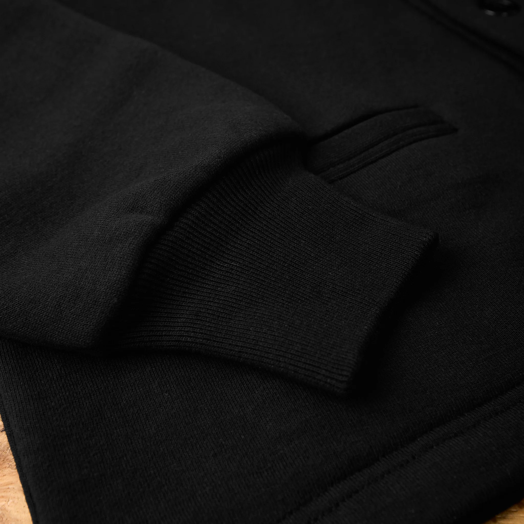 the real mccoy's | 10oz loopwheel sweatshirt cardigan - black - Image 5