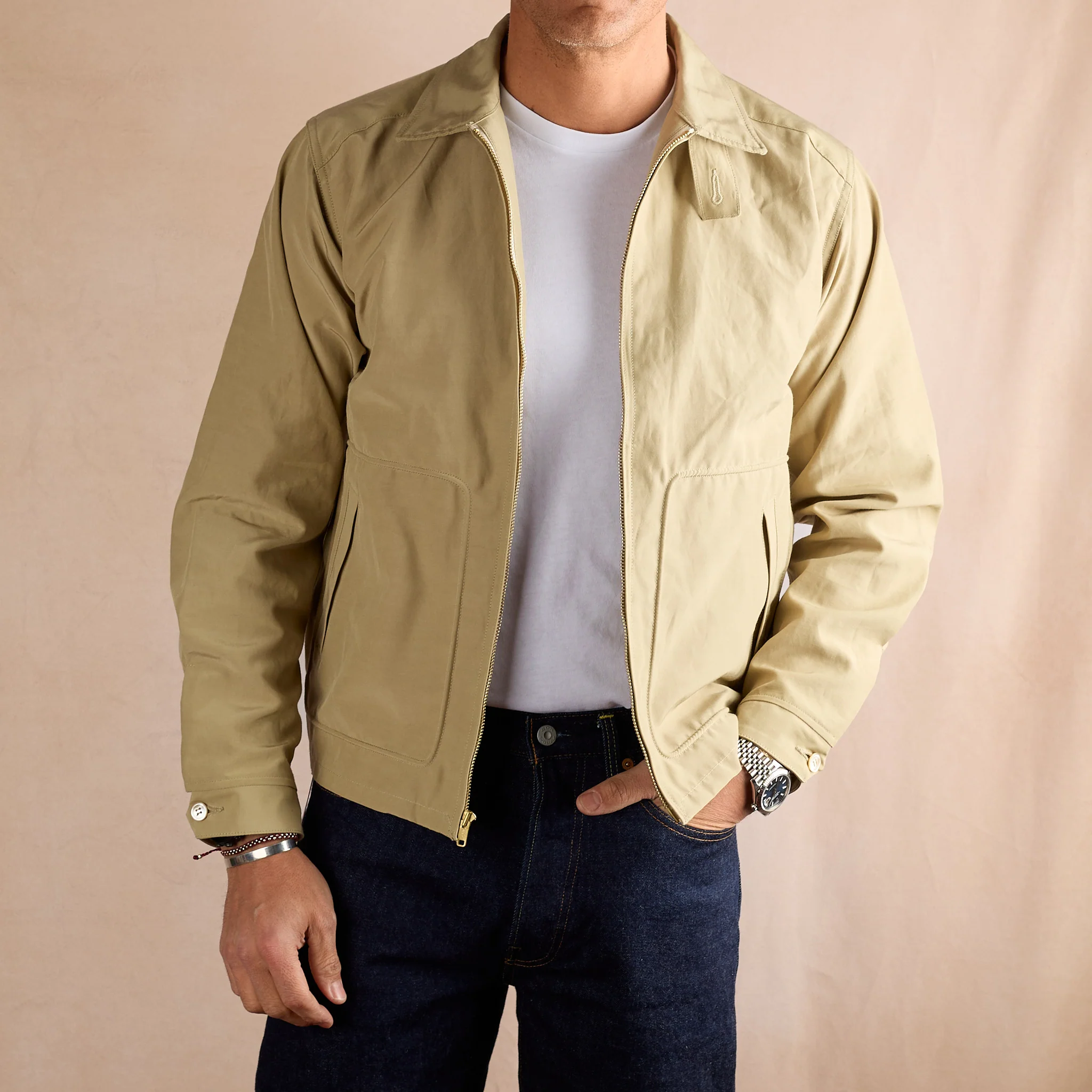 the real mccoy's | all-weather swing jacket beige - Image 2