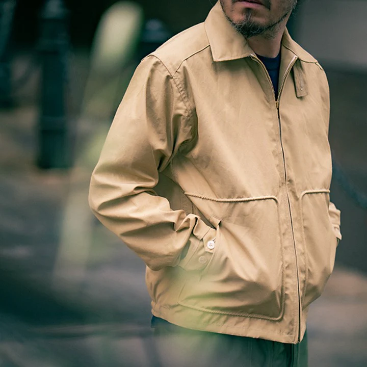 the real mccoy's | all-weather swing jacket beige - Image 7