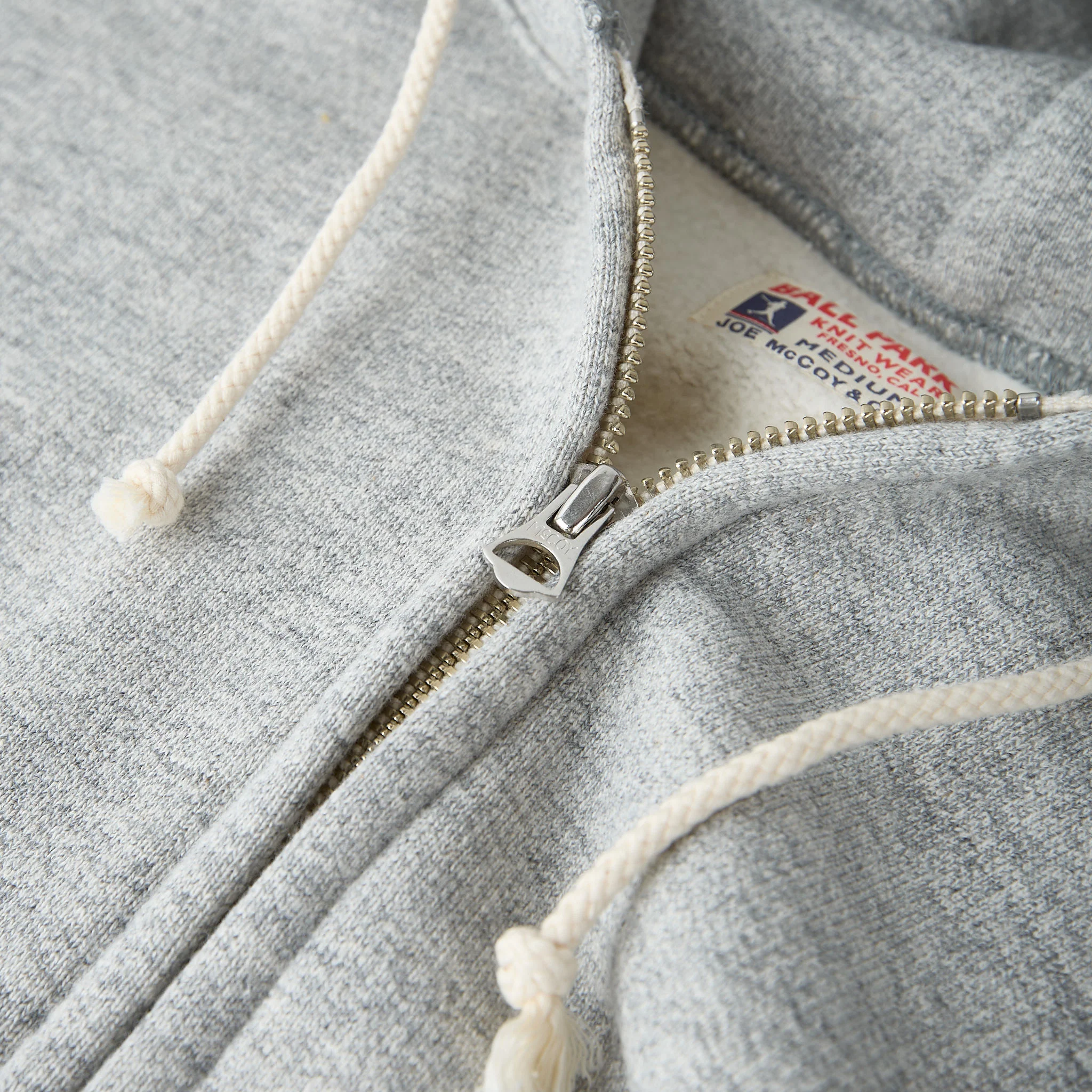 the real mccoy's | ball park f/z hooded sweatshirt m.gray - Image 4