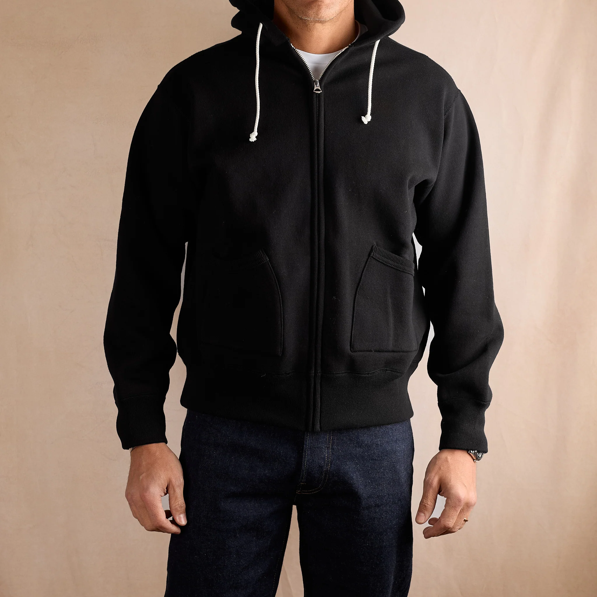 the real mccoy's | ball park f/z hooded sweatshirt black - Image 2