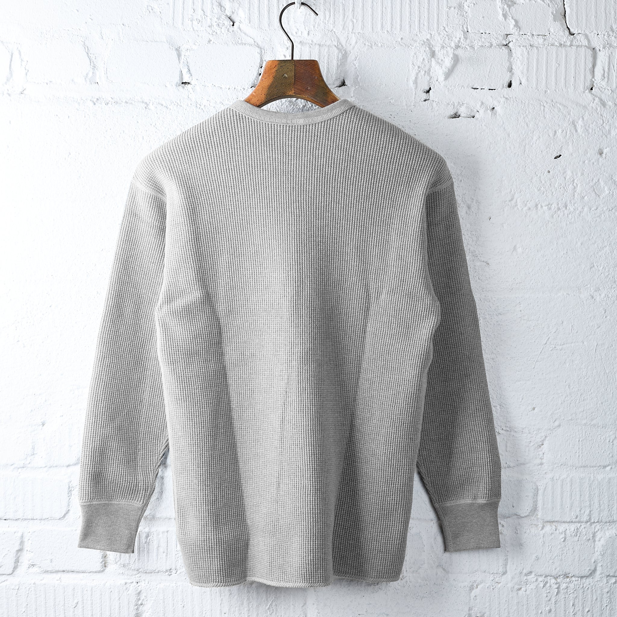 the real mccoy's | ball park waffle thermal shirt - m.gray - Image 2