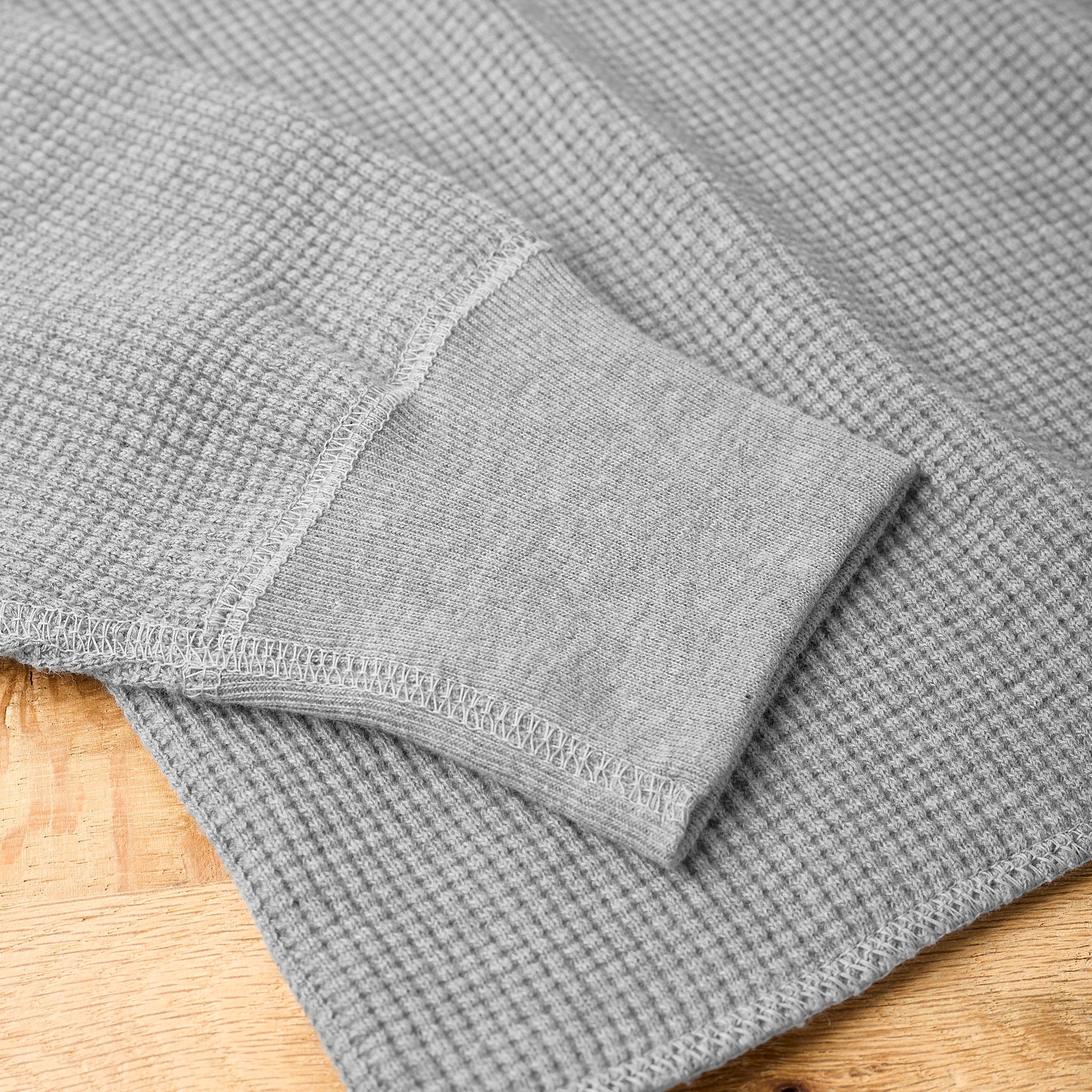the real mccoy's | ball park waffle thermal shirt - m.gray - Image 4