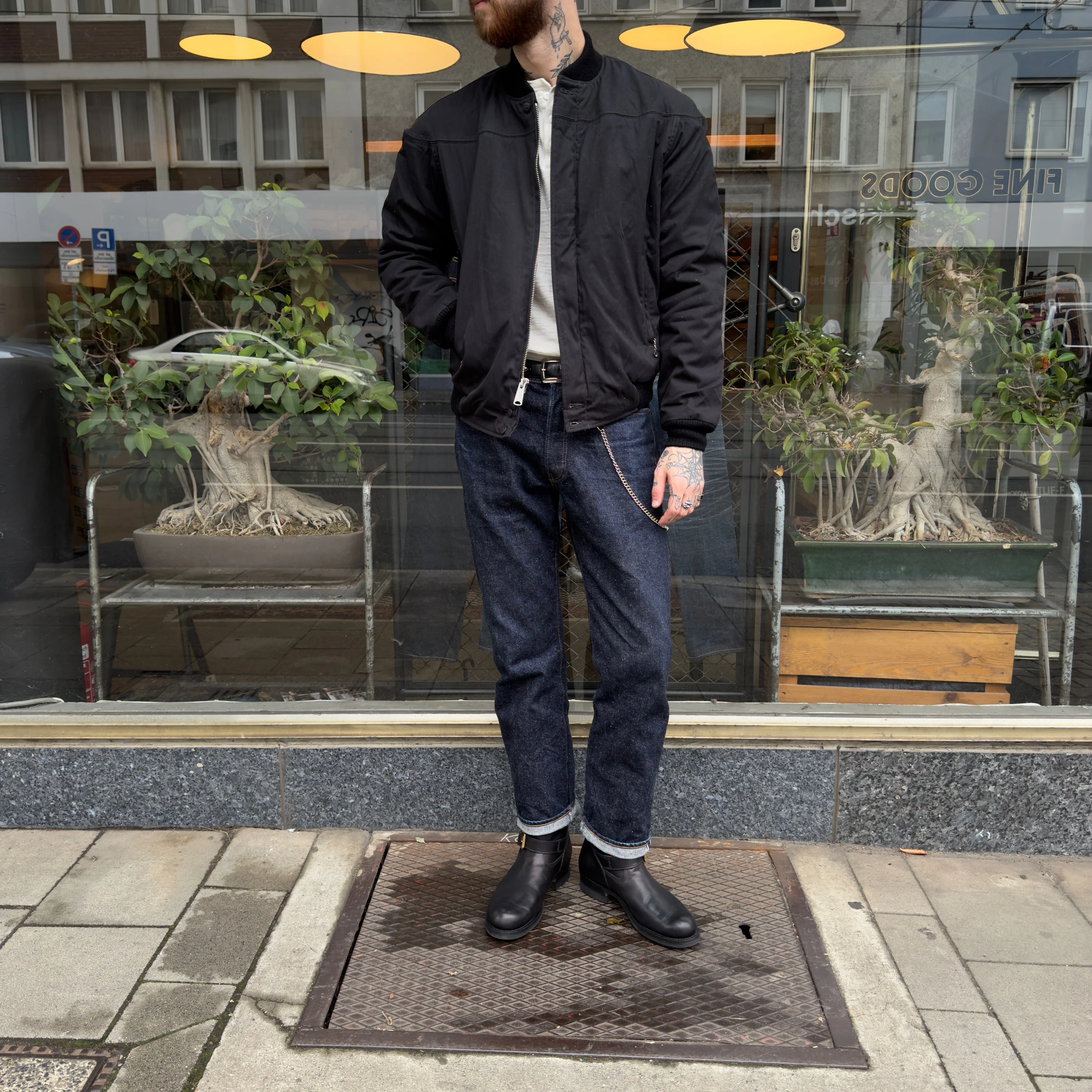 the real mccoy's | buco cape shoulder sports jacket - black - Image 2