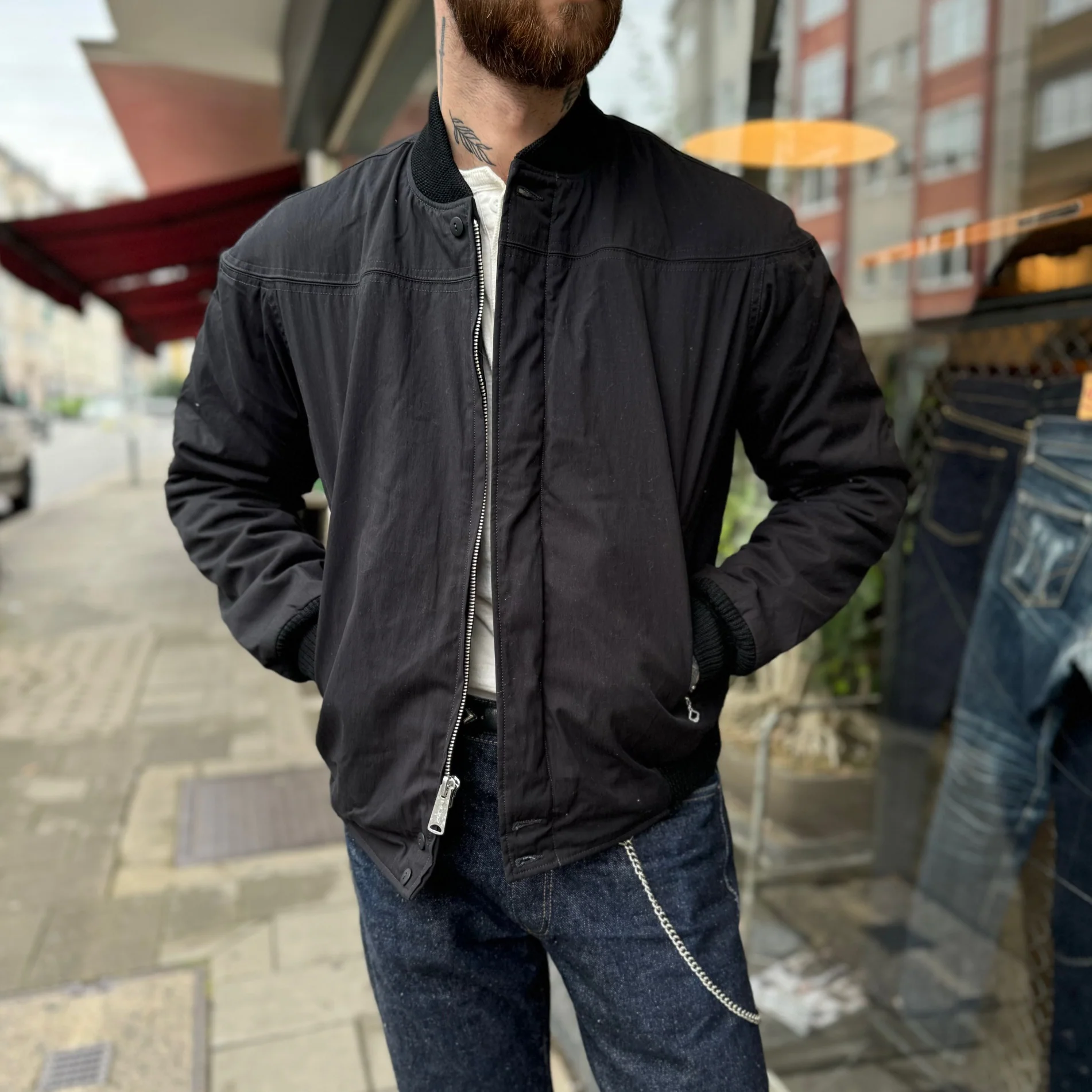 the real mccoy's | buco cape shoulder sports jacket - black - Image 3