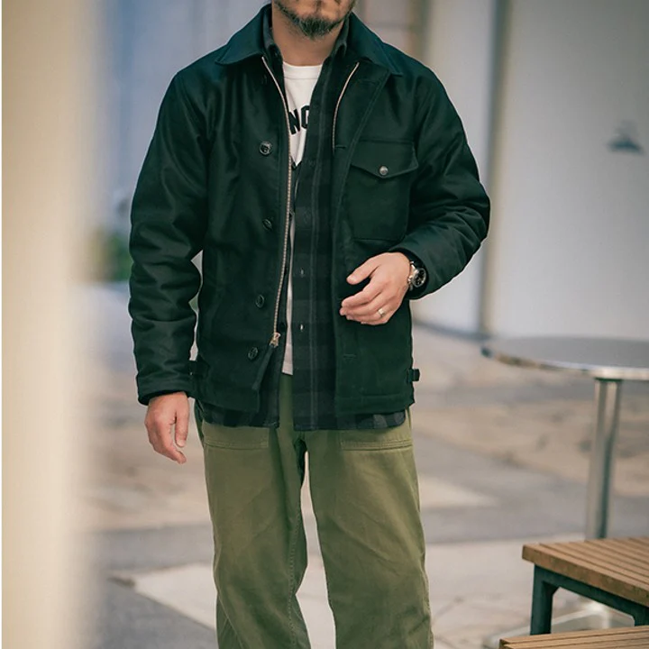the real mccoy's | buco civilian collared deck jacket black - Image 2