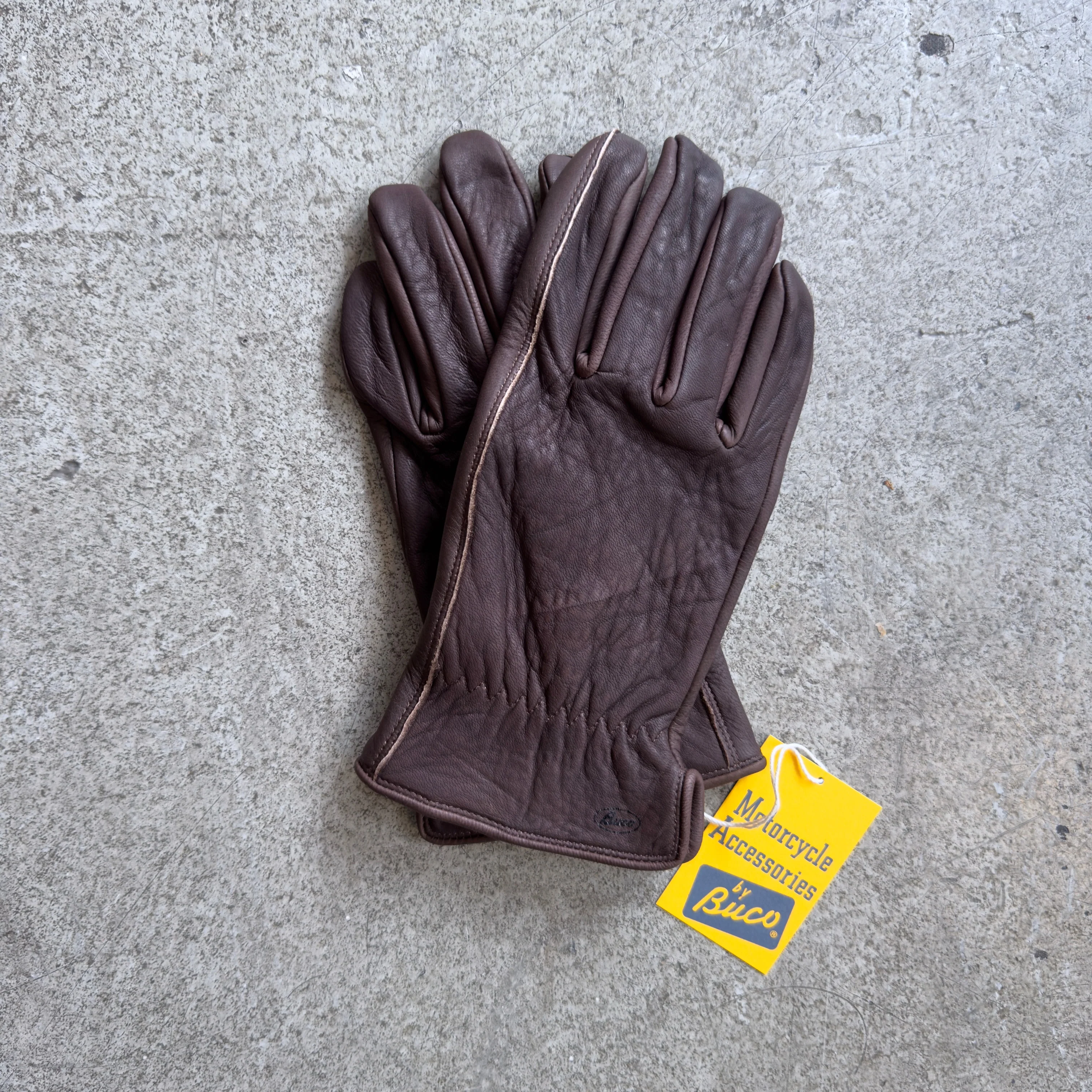 the real mccoy's | buco motorcycle glove - deerskin brown