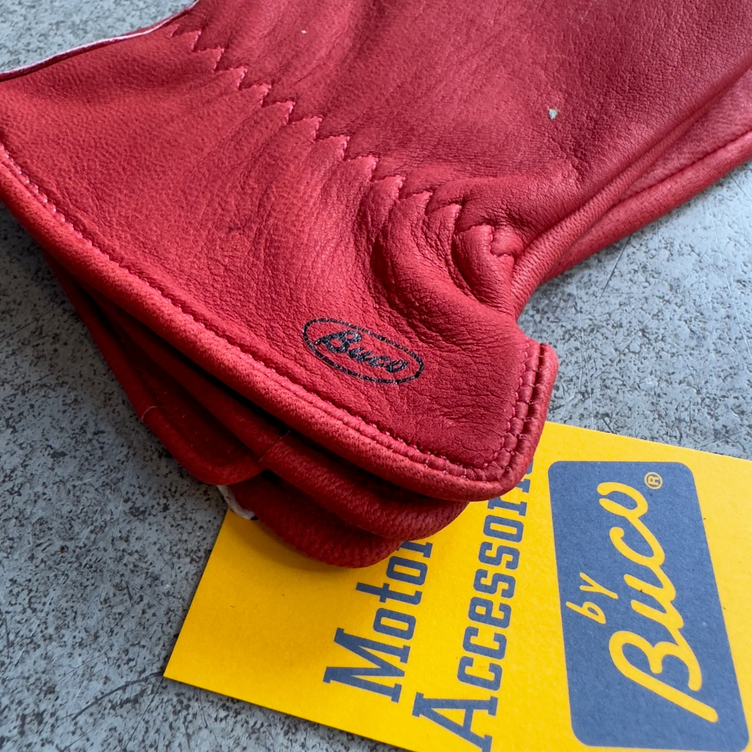 the real mccoy's | buco motorcycle glove - deerskin red - Image 2