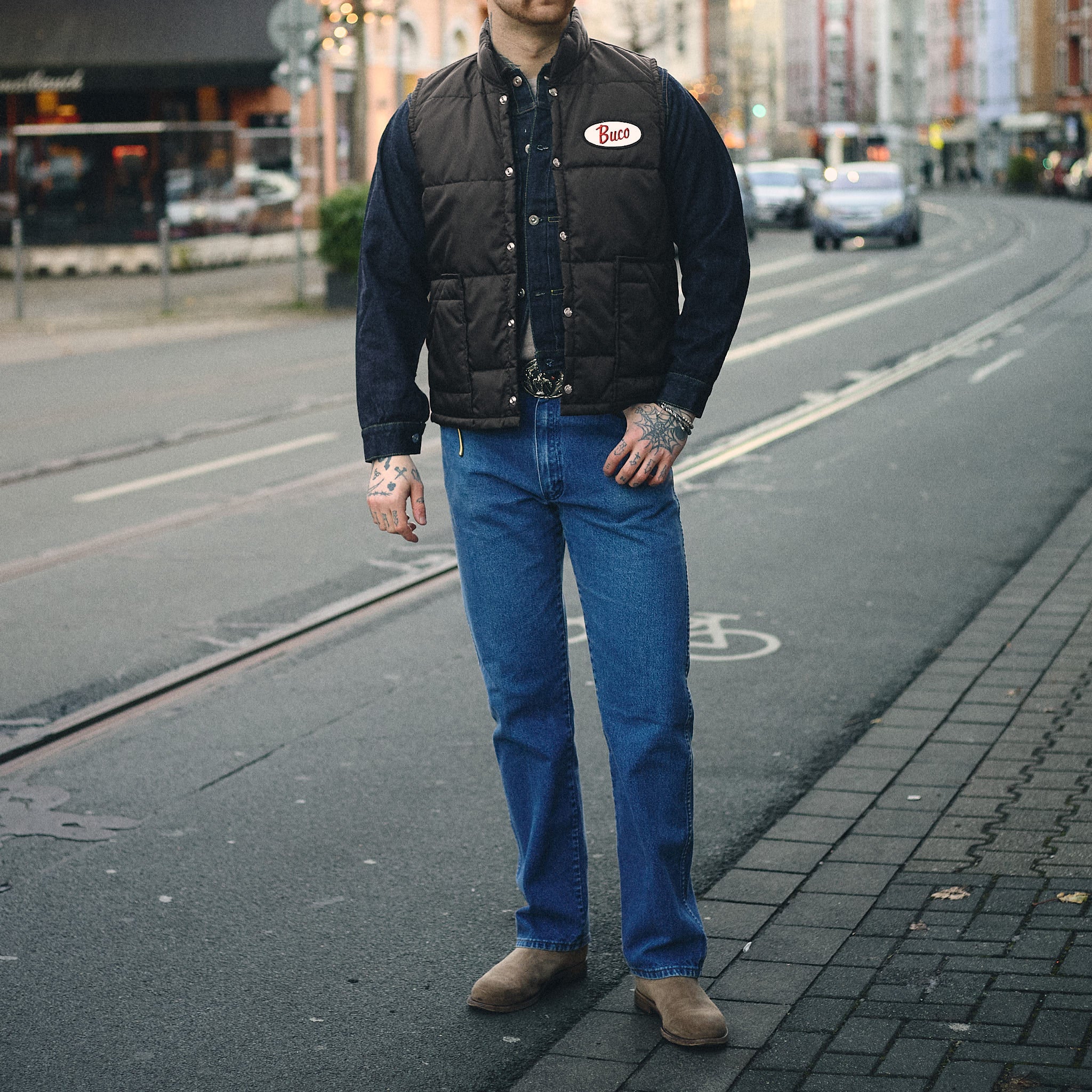 the real mccoy's | buco nylon rider’s vest - black - Image 2