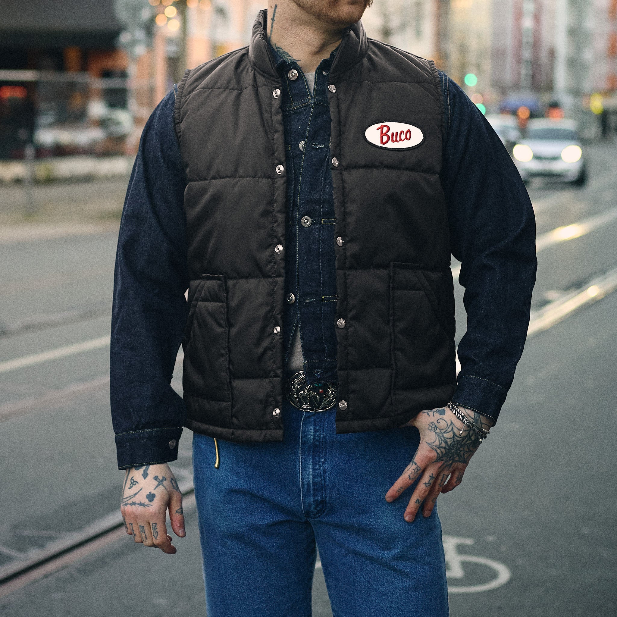 the real mccoy's | buco nylon rider’s vest - black - Image 3