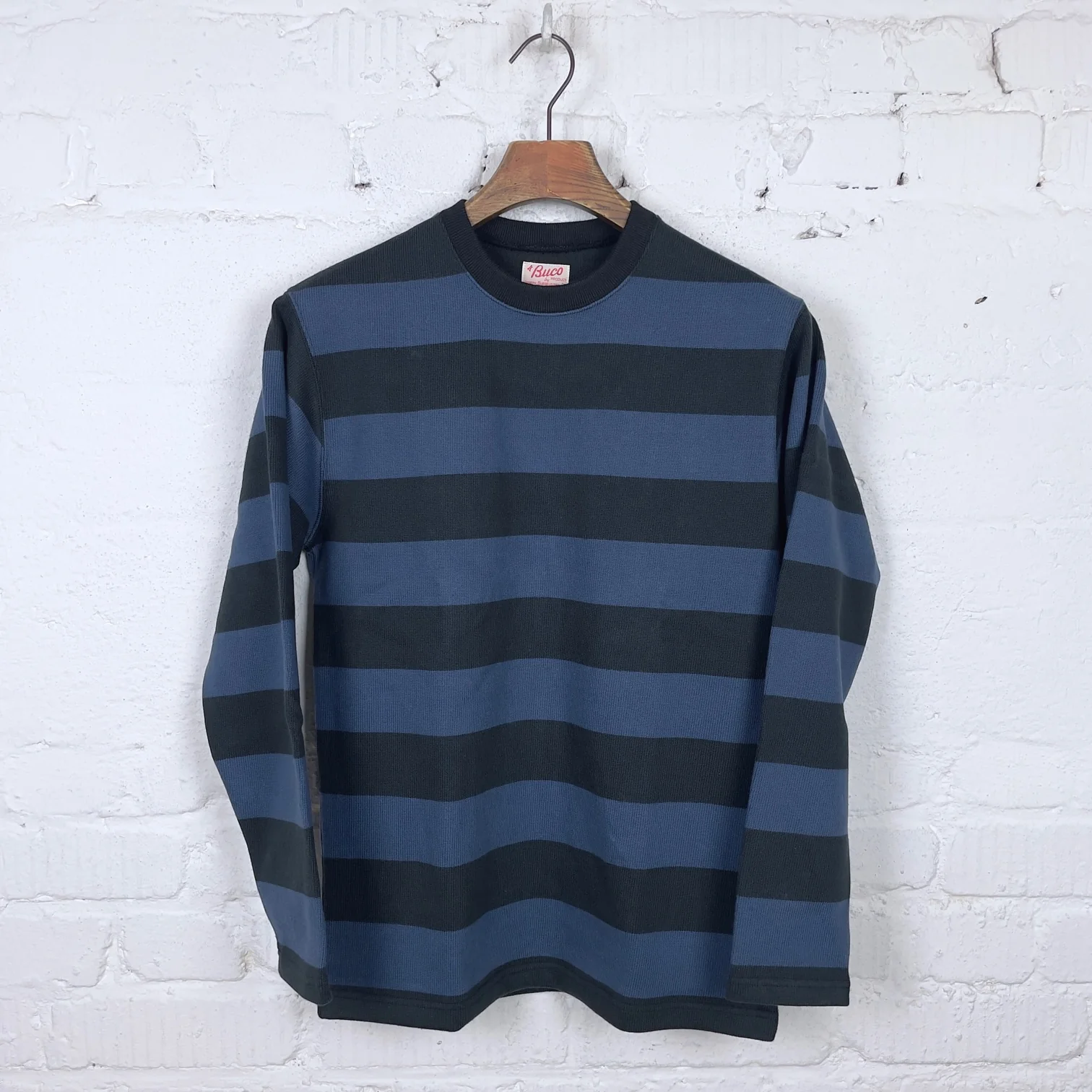 the real mccoy's | buco stripe racing jersey black-blue