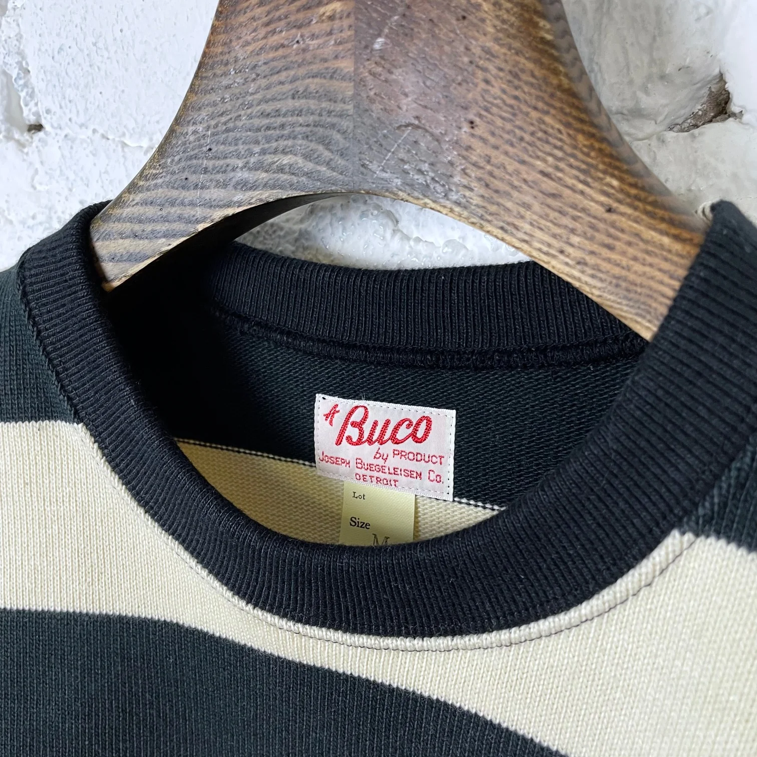 the real mccoy's | buco stripe racing jersey black-white - Image 3