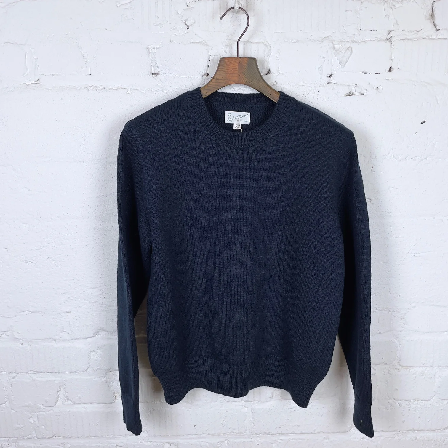 the real mccoy's | cotton crewneck sweater - ink blue