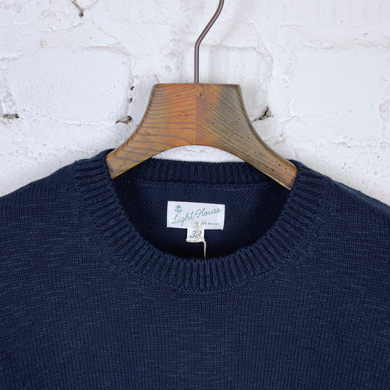 the real mccoy's | cotton crewneck sweater - ink blue - Image 4