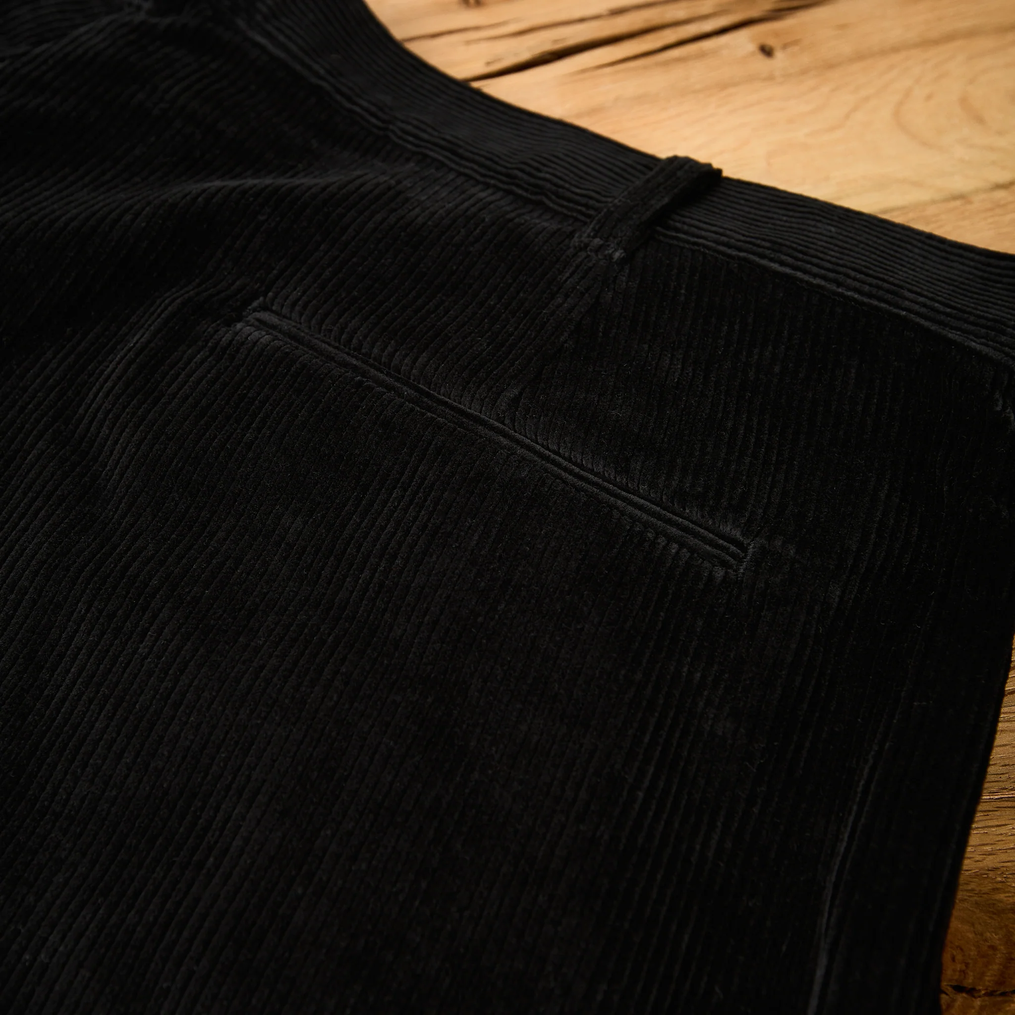 the real mccoy's | double-pleat corduroy trousers - black - Image 6