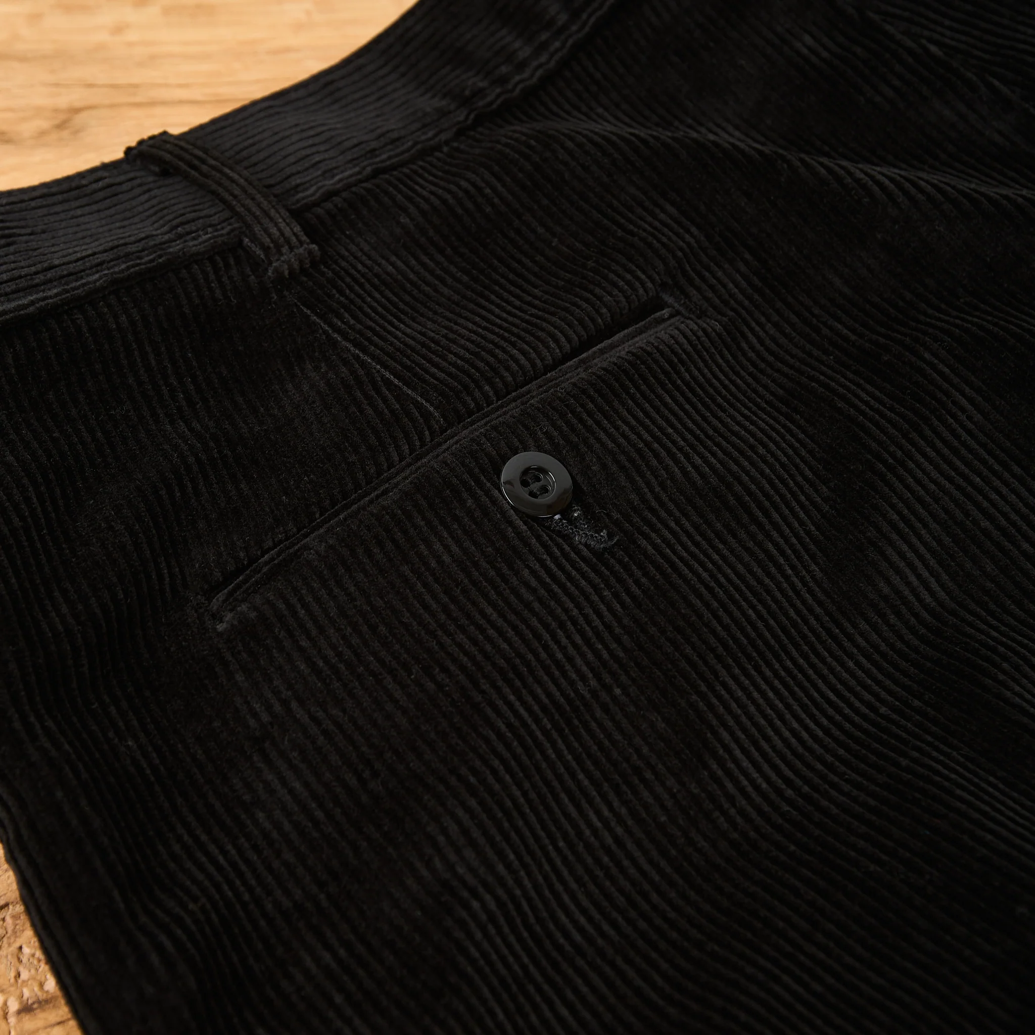 the real mccoy's | double-pleat corduroy trousers - black - Image 7