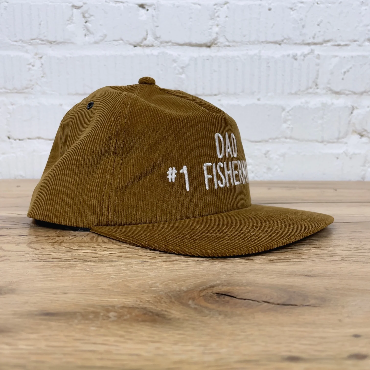 the real mccoy's | five panel corduroy cap - #1 fishing dad - mustard