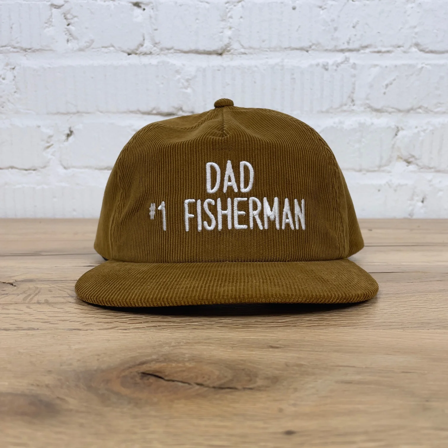 the real mccoy's | five panel corduroy cap - #1 fishing dad - mustard - Image 3