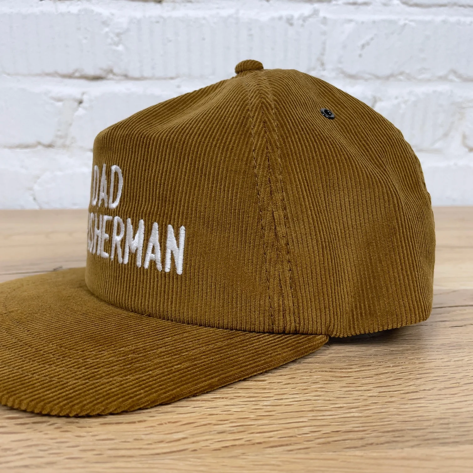 the real mccoy's | five panel corduroy cap - #1 fishing dad - mustard - Image 4