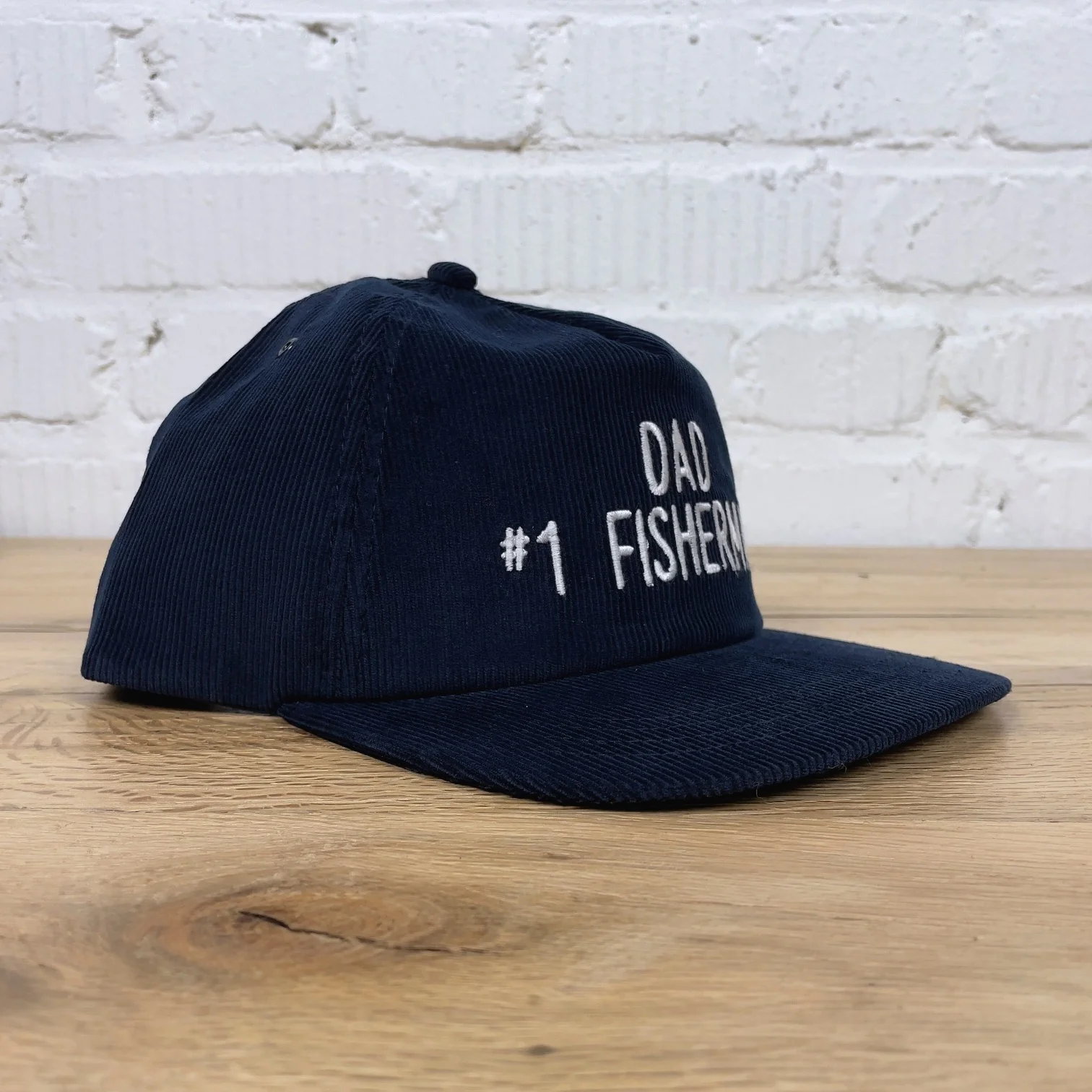 the real mccoy's | five panel corduroy cap - #1 fishing dad - navy