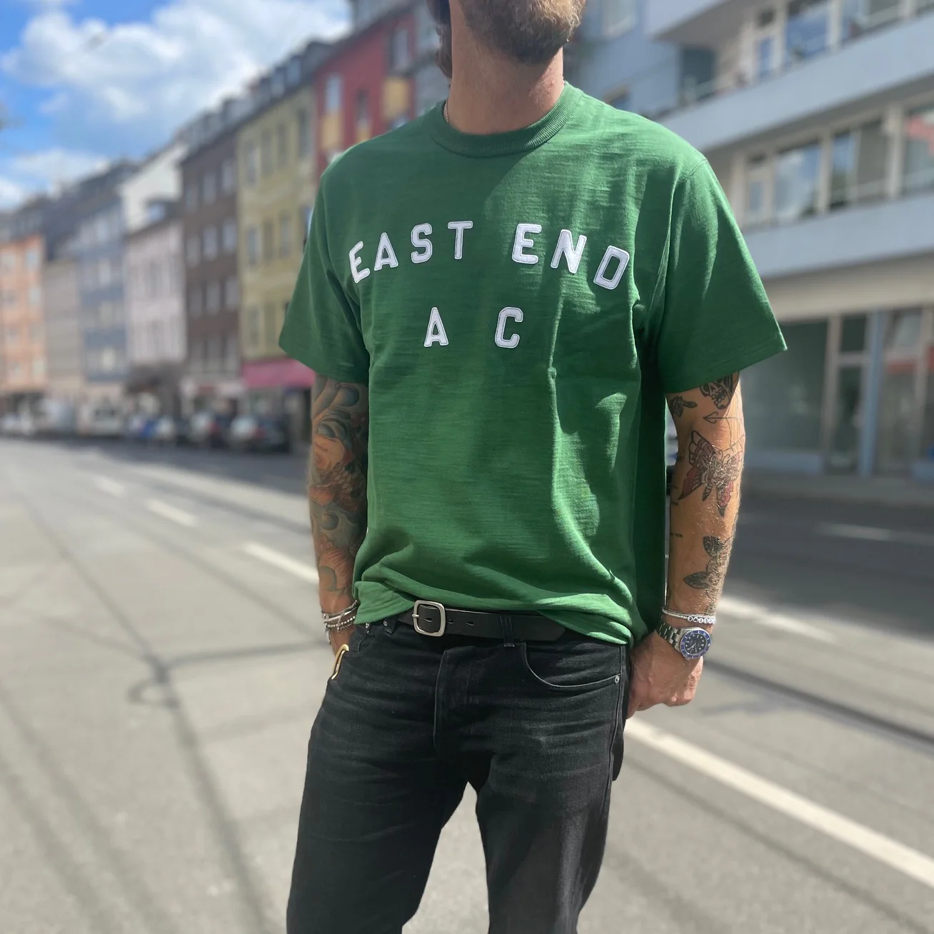 the real mccoy's | heavy cotton slub jersey - east end ac shamrock - Image 2