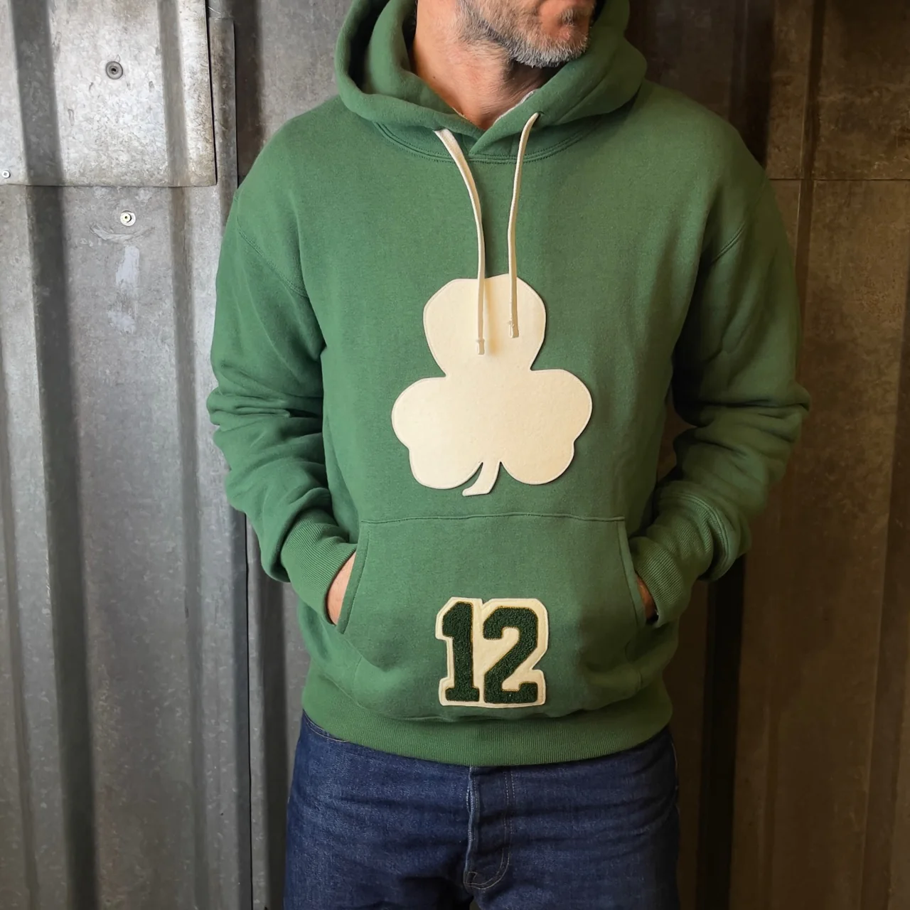 the real mccoy's | hooded sweatshirt - shamrocks - Image 2