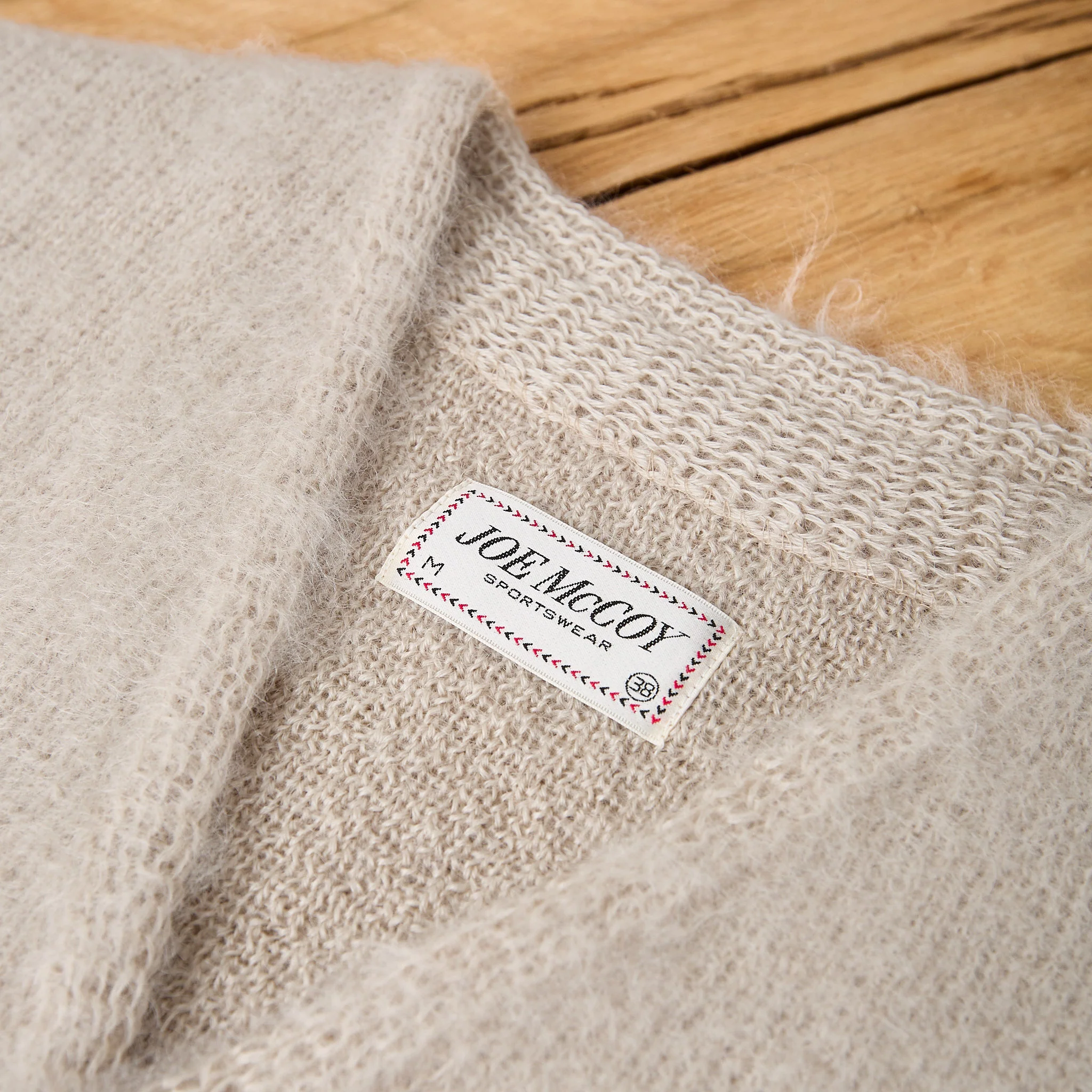 the real mccoy's | jm mohair cardigan beige - Image 3
