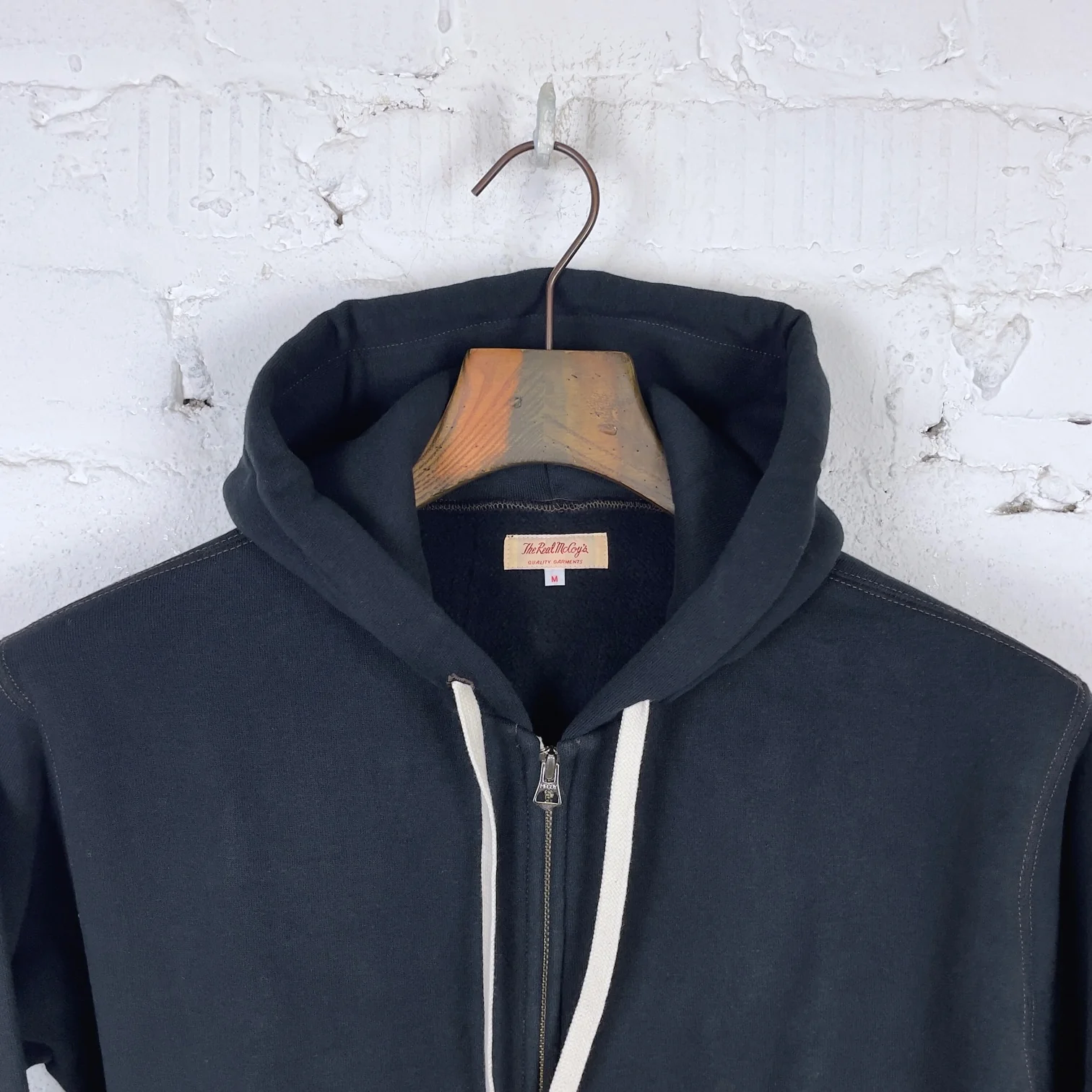 the real mccoy's | joe mccoy 10oz loopwheel f-z parka black - Image 2