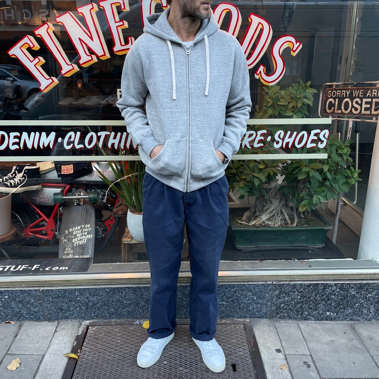 the real mccoy's | joe mccoy 10oz loopwheel f-z parka grey - Image 2
